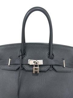 2007 Hermès Birkin Bag Togo Leather Plomb Top Handle Bag
