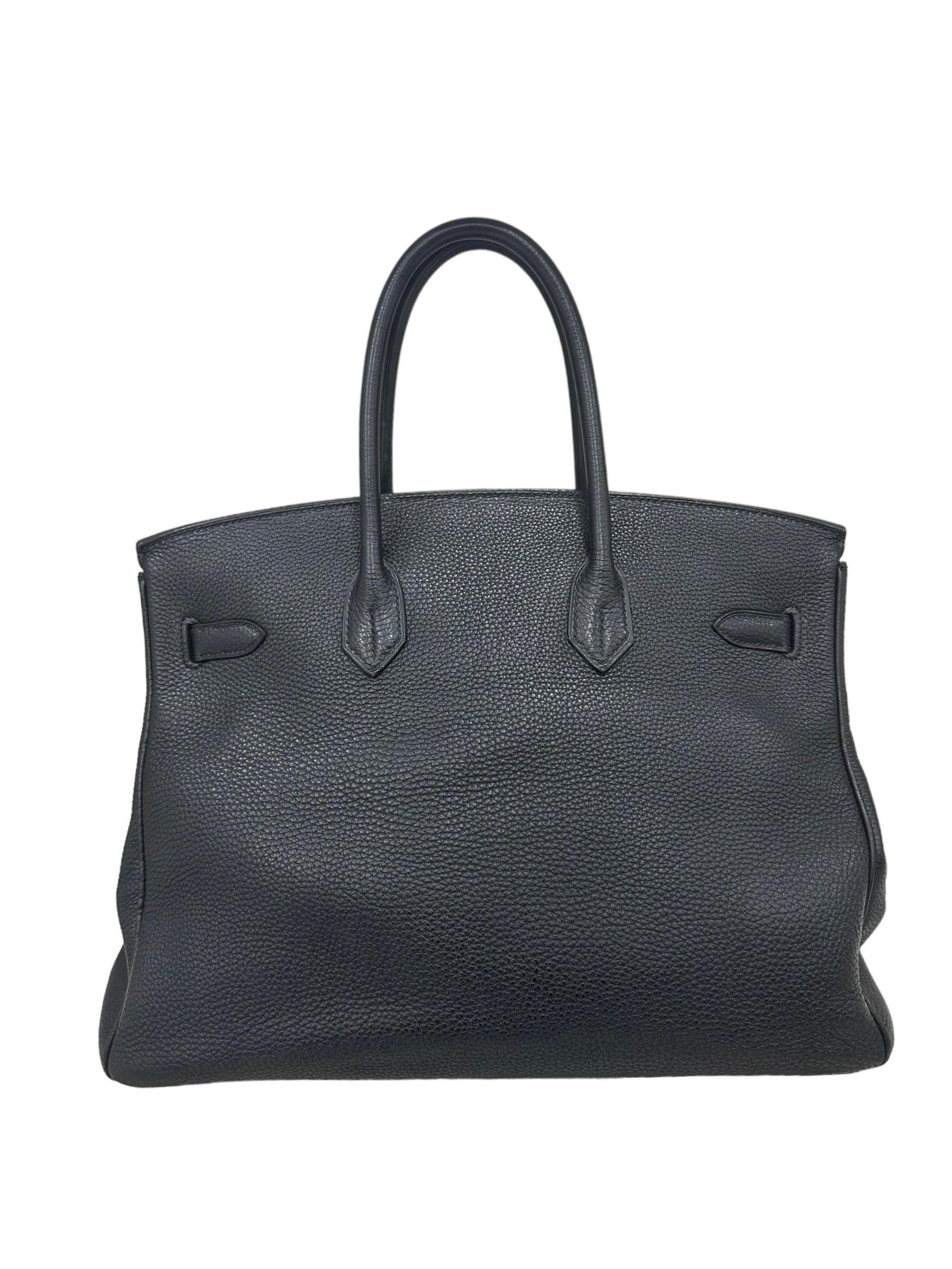 2007 Hermès Birkin Bag Togo Leather Plomb Top Handle Bag In Excellent Condition For Sale In Torre Del Greco, IT