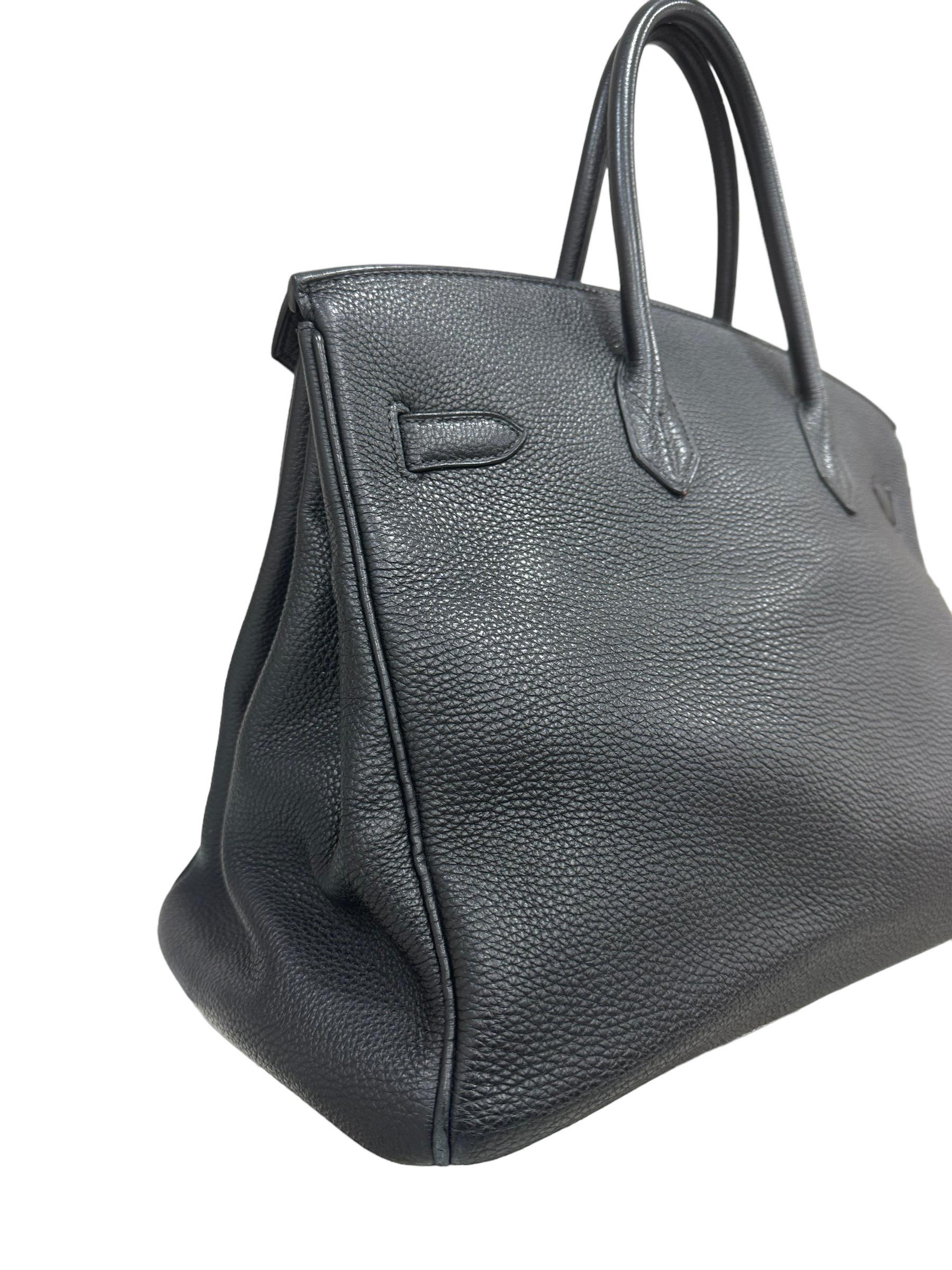 2007 Hermès Birkin Bag Togo Leather Plomb Top Handle Bag For Sale 3