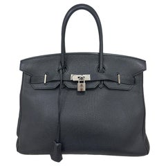 2007 Hermès Birkin Tasche Togo Leder Plomb Top Handle Tasche