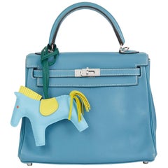 2007 Hermès Blue Jean Swift Leather Kelly 25cm