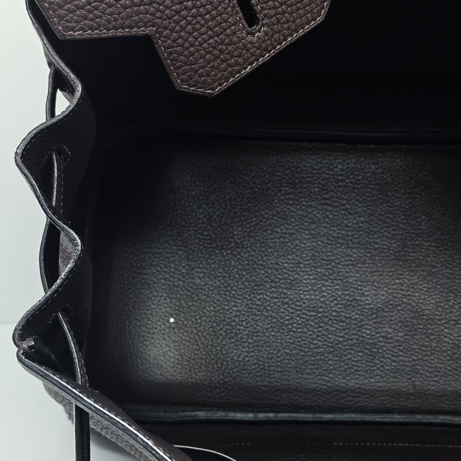 2007 Hermes Cacao Clemence Birkin 35 Bag 1