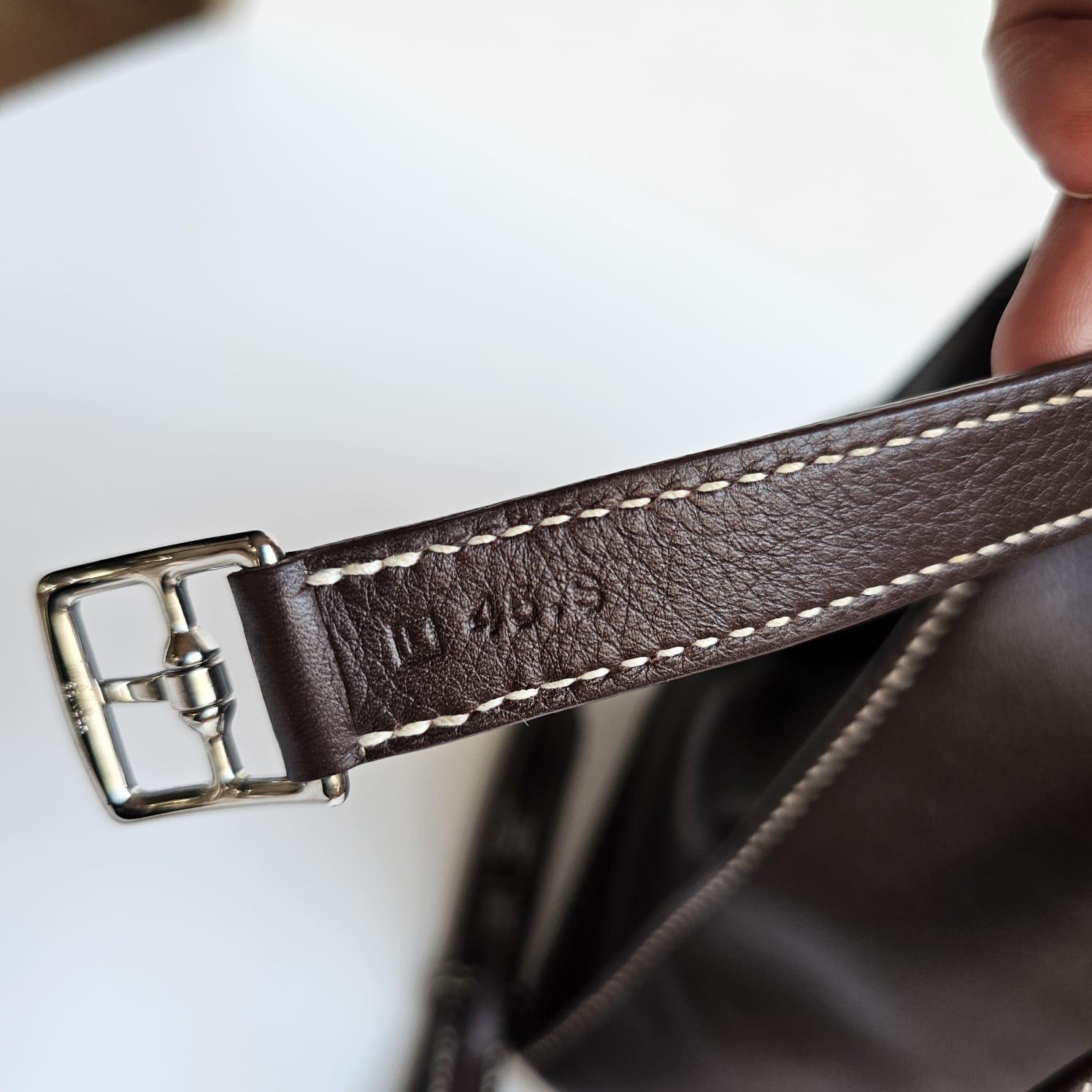 2007 Hermes Choco Swift Kelly Flat 35 Bag 4