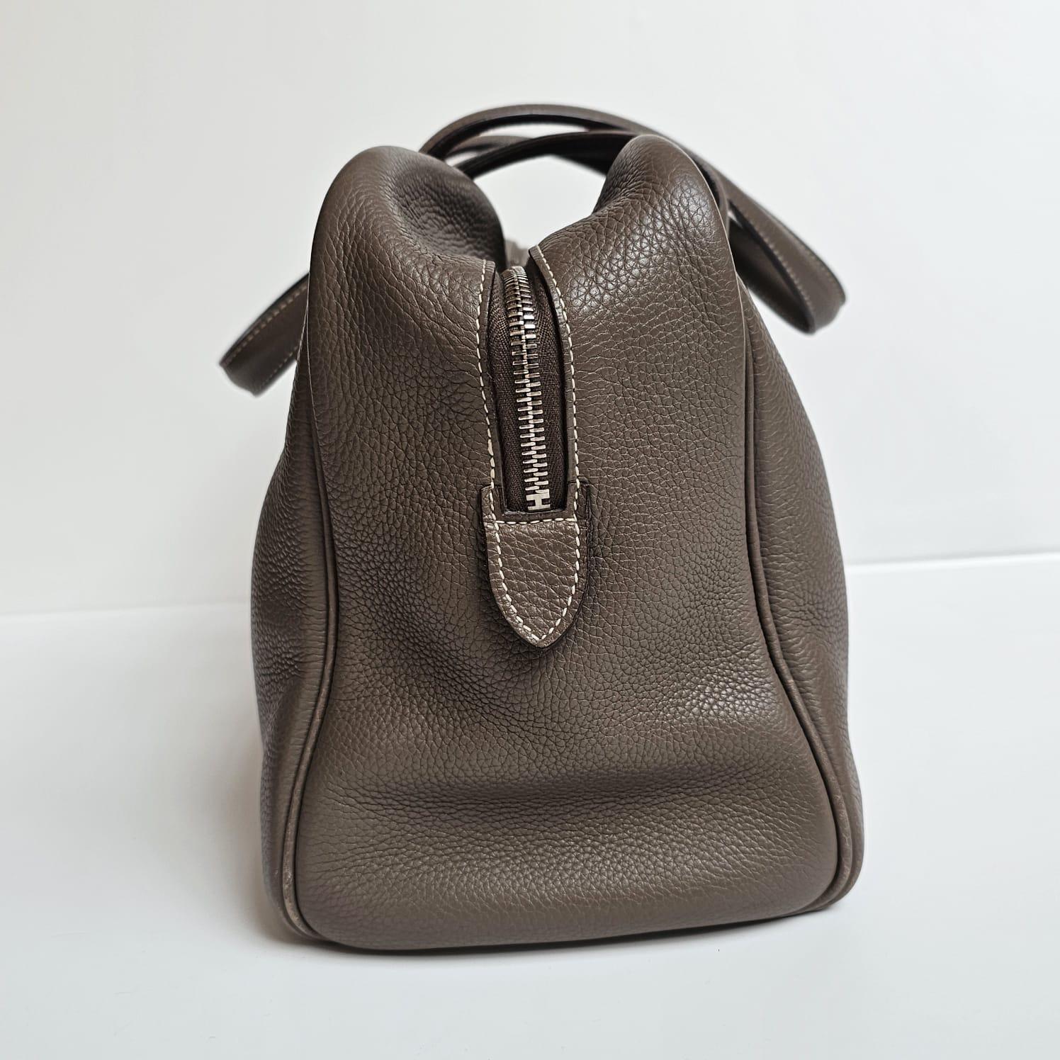 2007 Hermes Etoupe Clemence Victoria 35 Bag 6