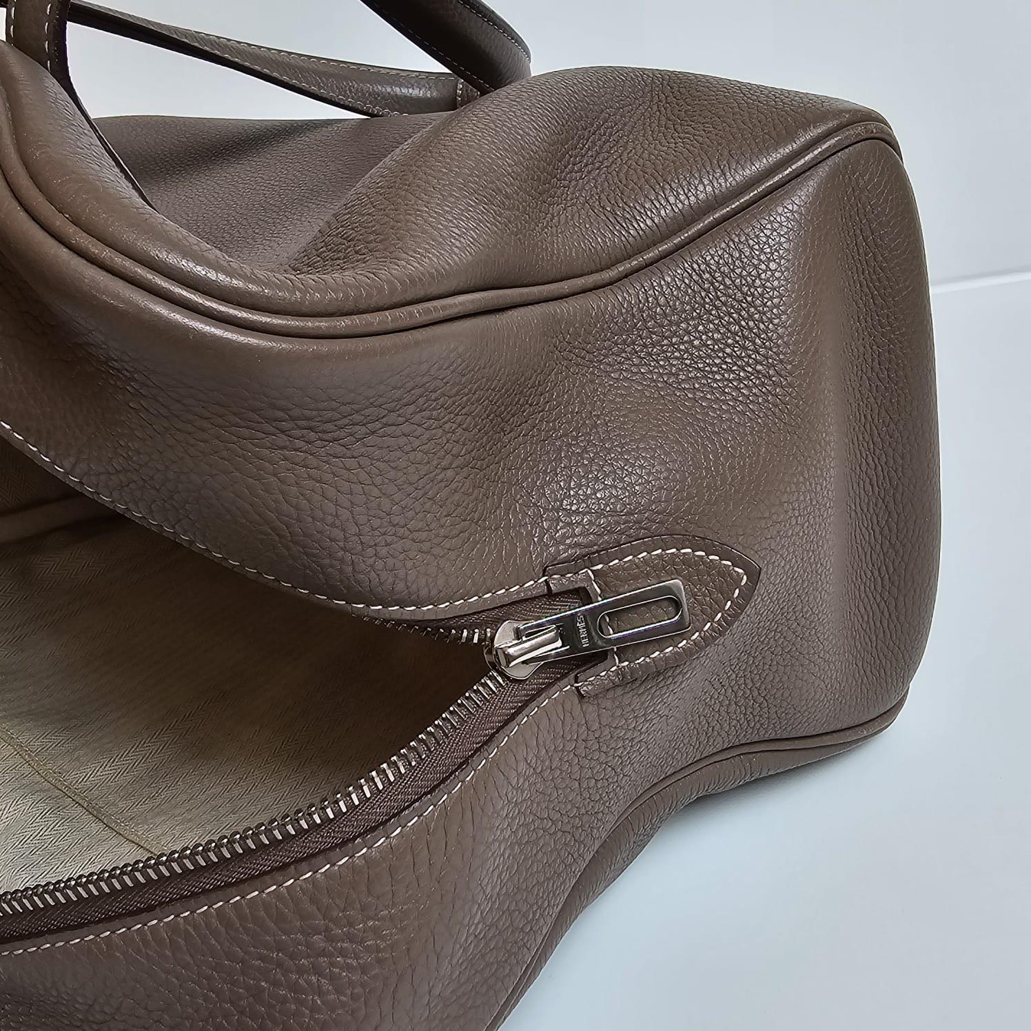 2007 Hermes Etoupe Clemence Victoria 35 Bag 7