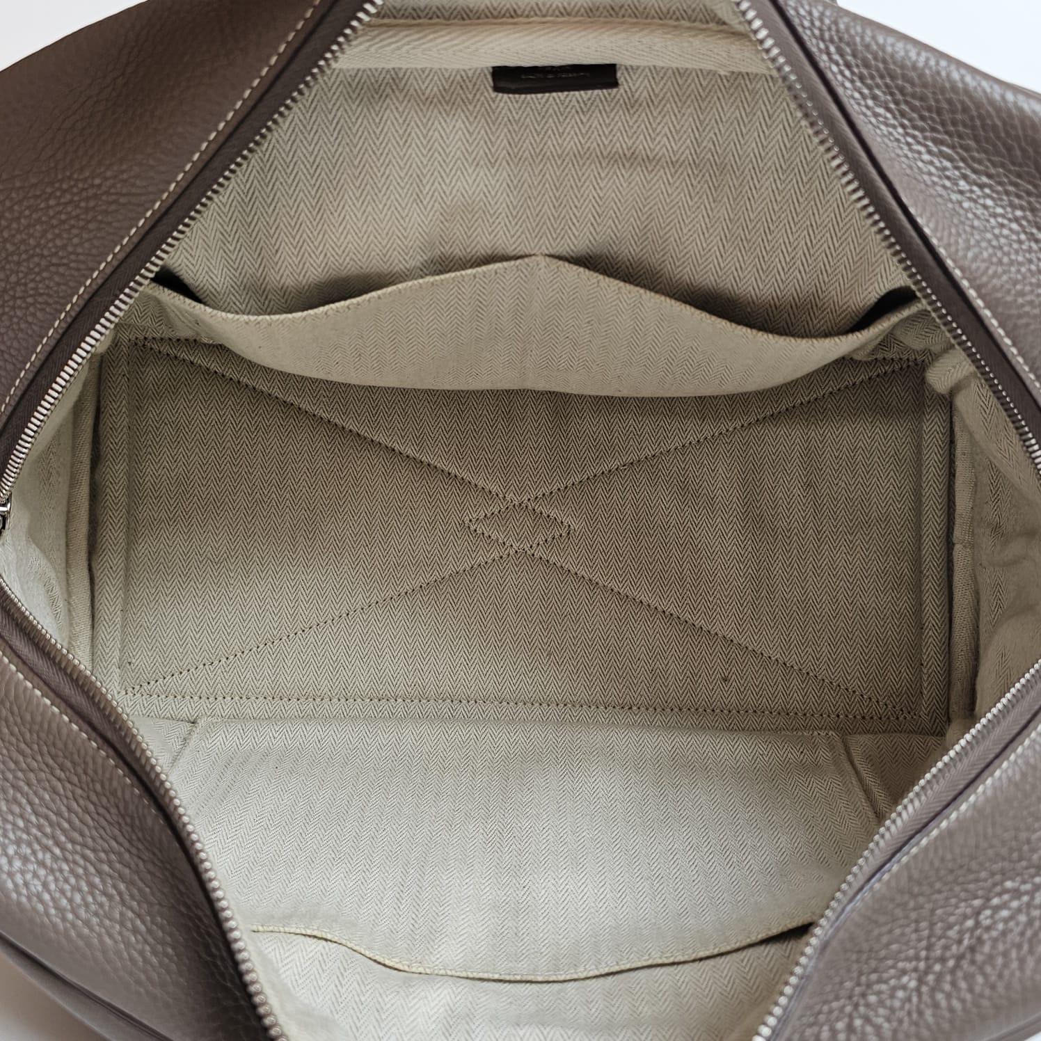 Women's or Men's 2007 Hermes Etoupe Clemence Victoria 35 Bag