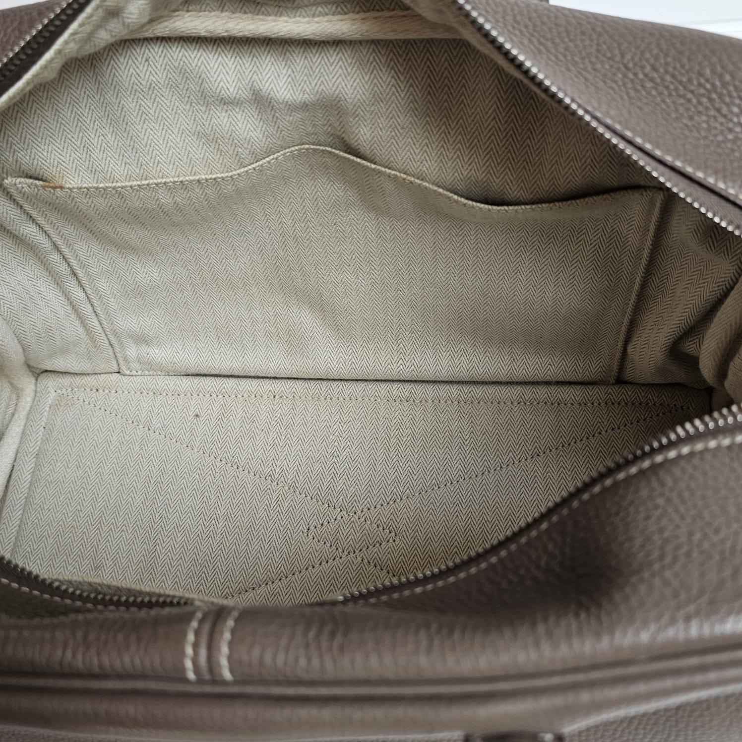 2007 Hermes Etoupe Clemence Victoria 35 Bag 3
