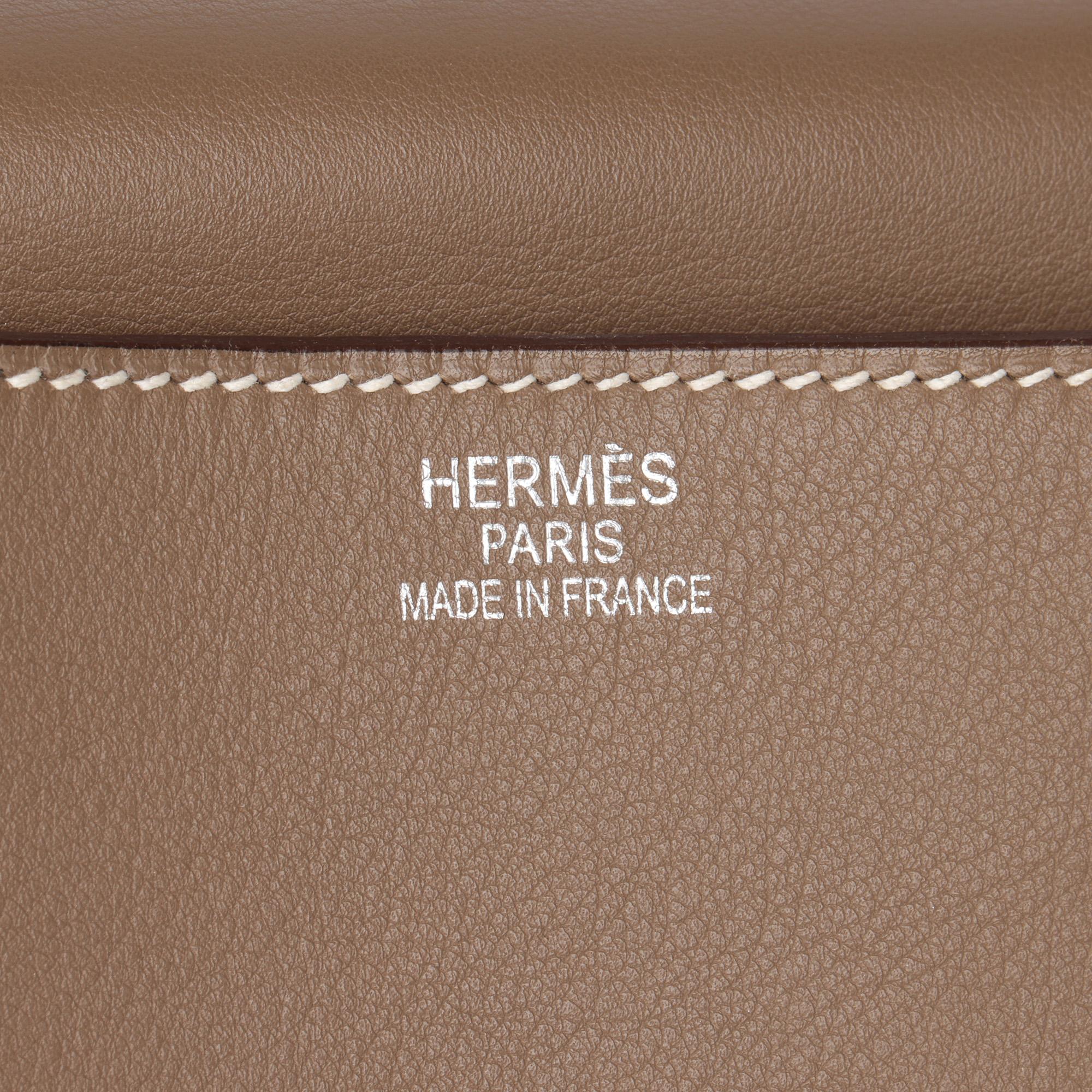 2007 Hermes Etoupe Swift Leather Kelly Flat 35cm Sellier 1