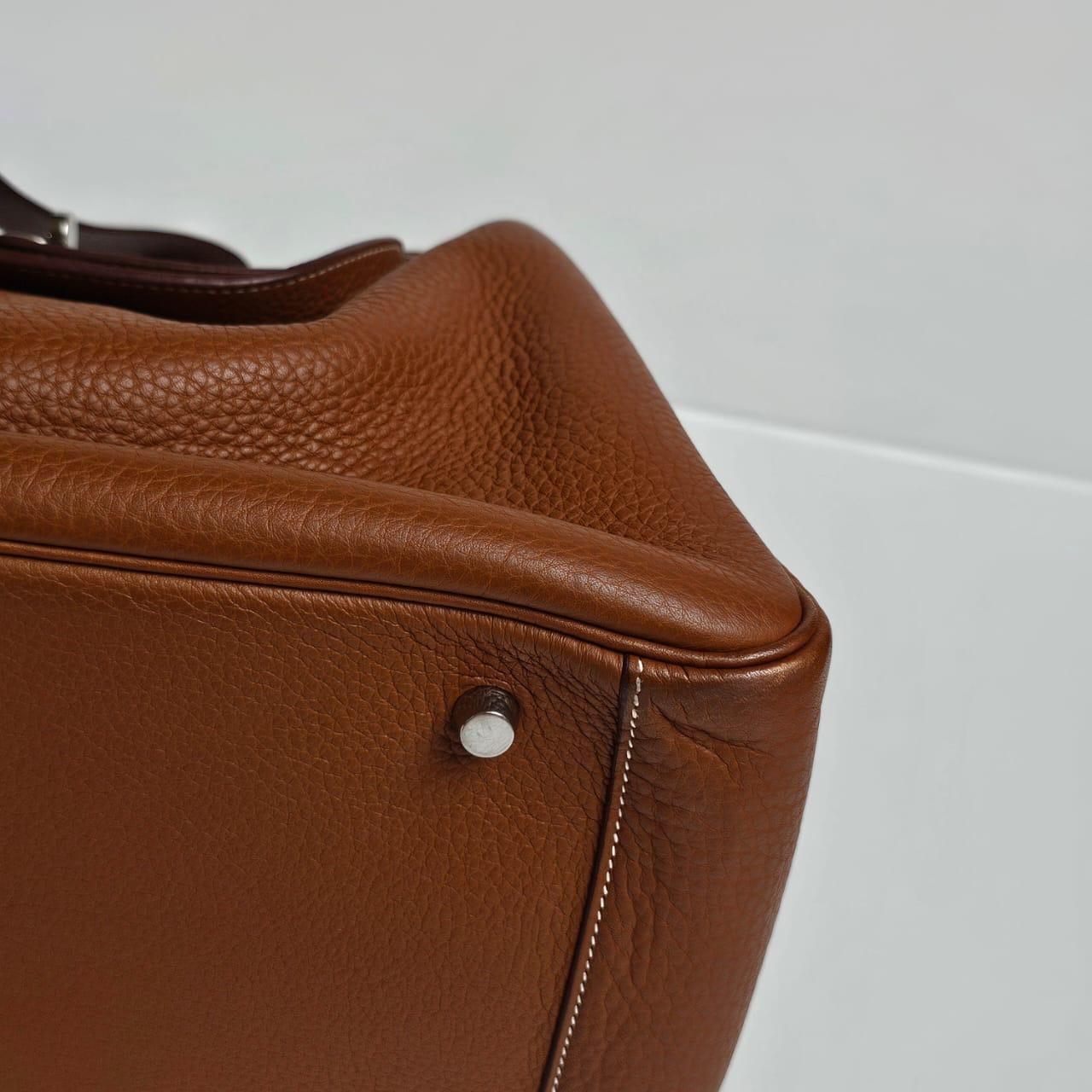 2007 Hermes Gold Clemence Lindy 34 Bag 7