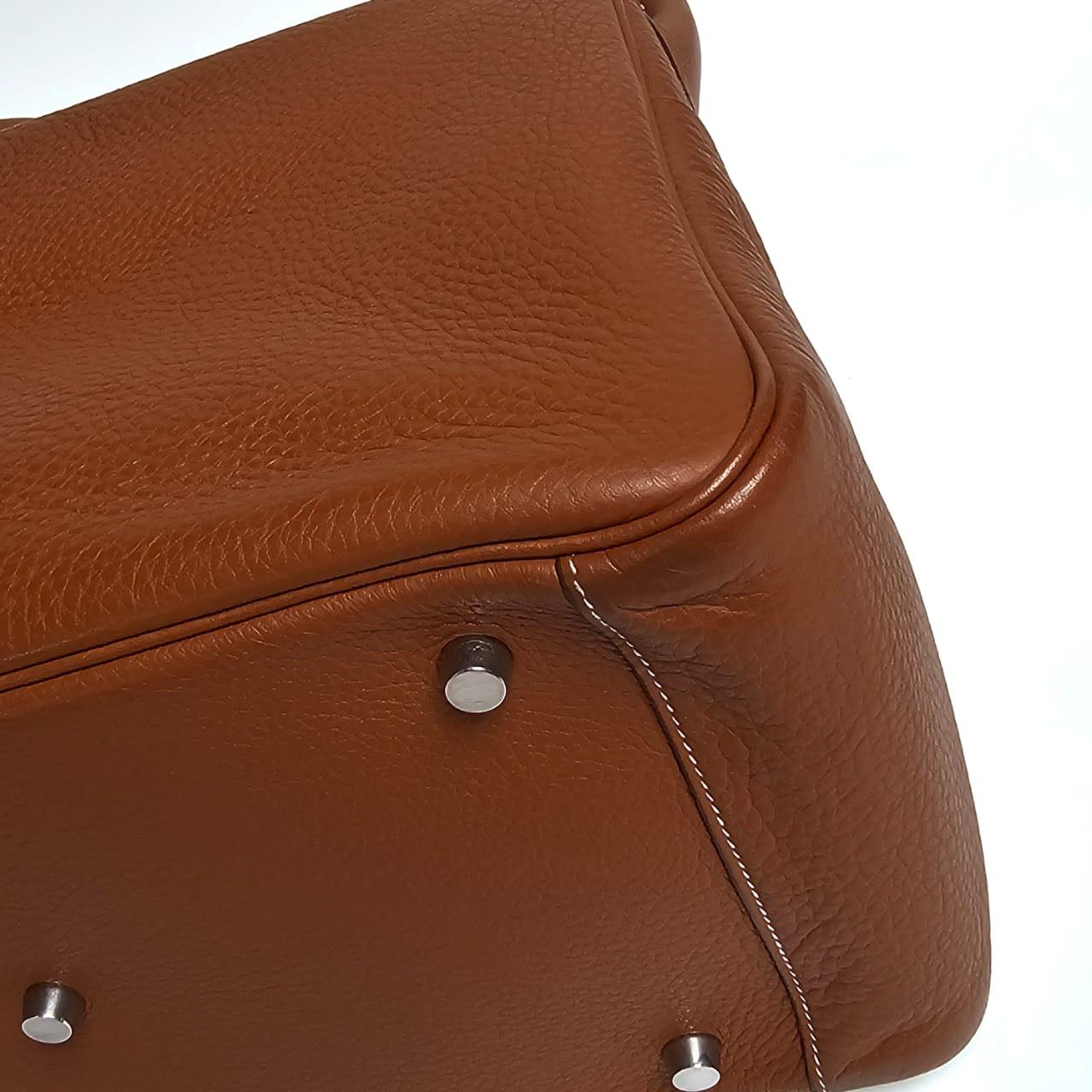 2007 Hermes Gold Clemence Lindy 34 Bag 8