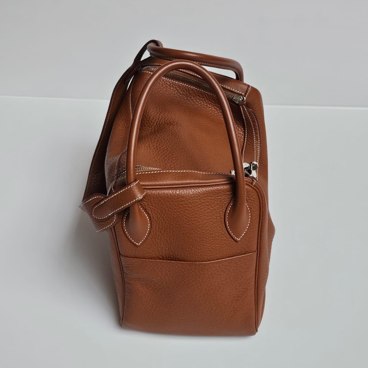 2007 Hermes Gold Clemence Lindy 34 Bag 9