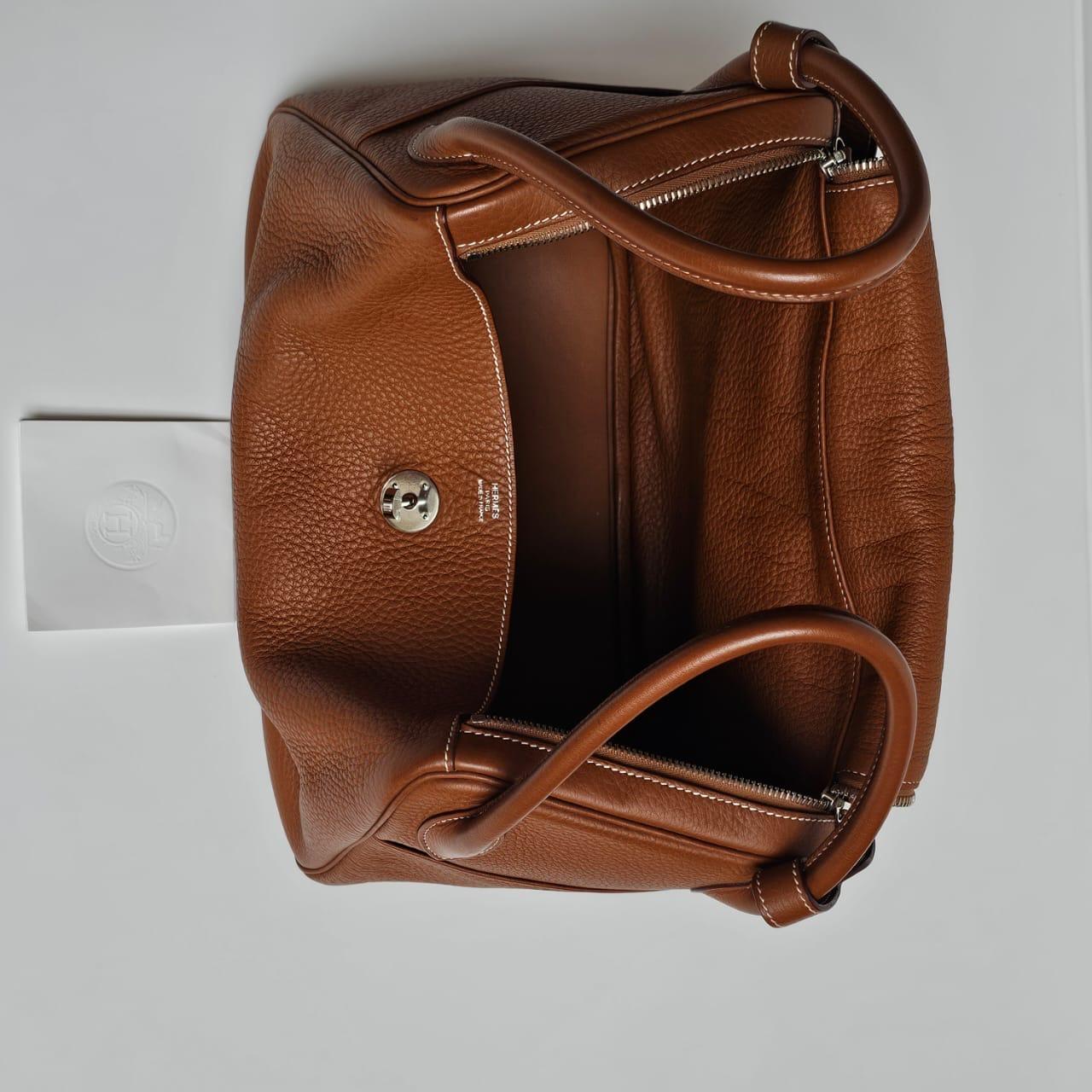 2007 Hermes Gold Clemence Lindy 34 Bag 1