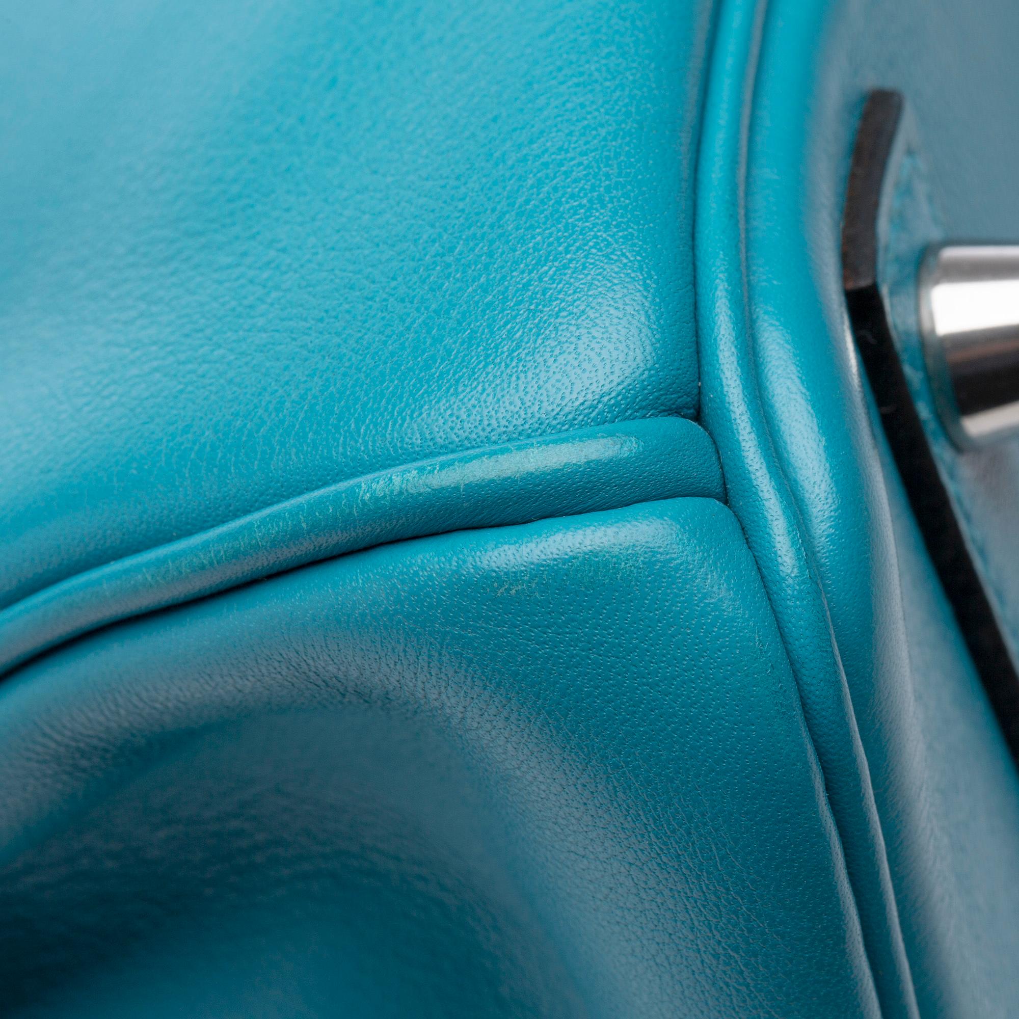 2007 Hermès Turquoise Swift Leather Birkin 30cm  6