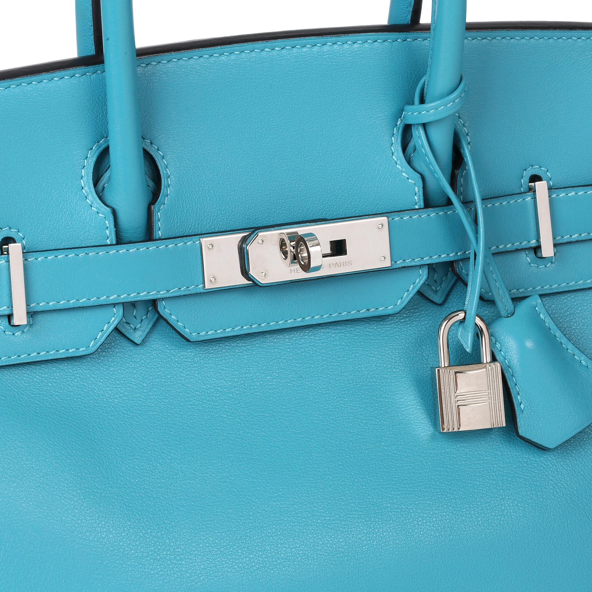 2007 Hermès Turquoise Swift Leather Birkin 30cm 1