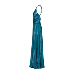 2007 Jenny Packham - Robe à paillettes teal