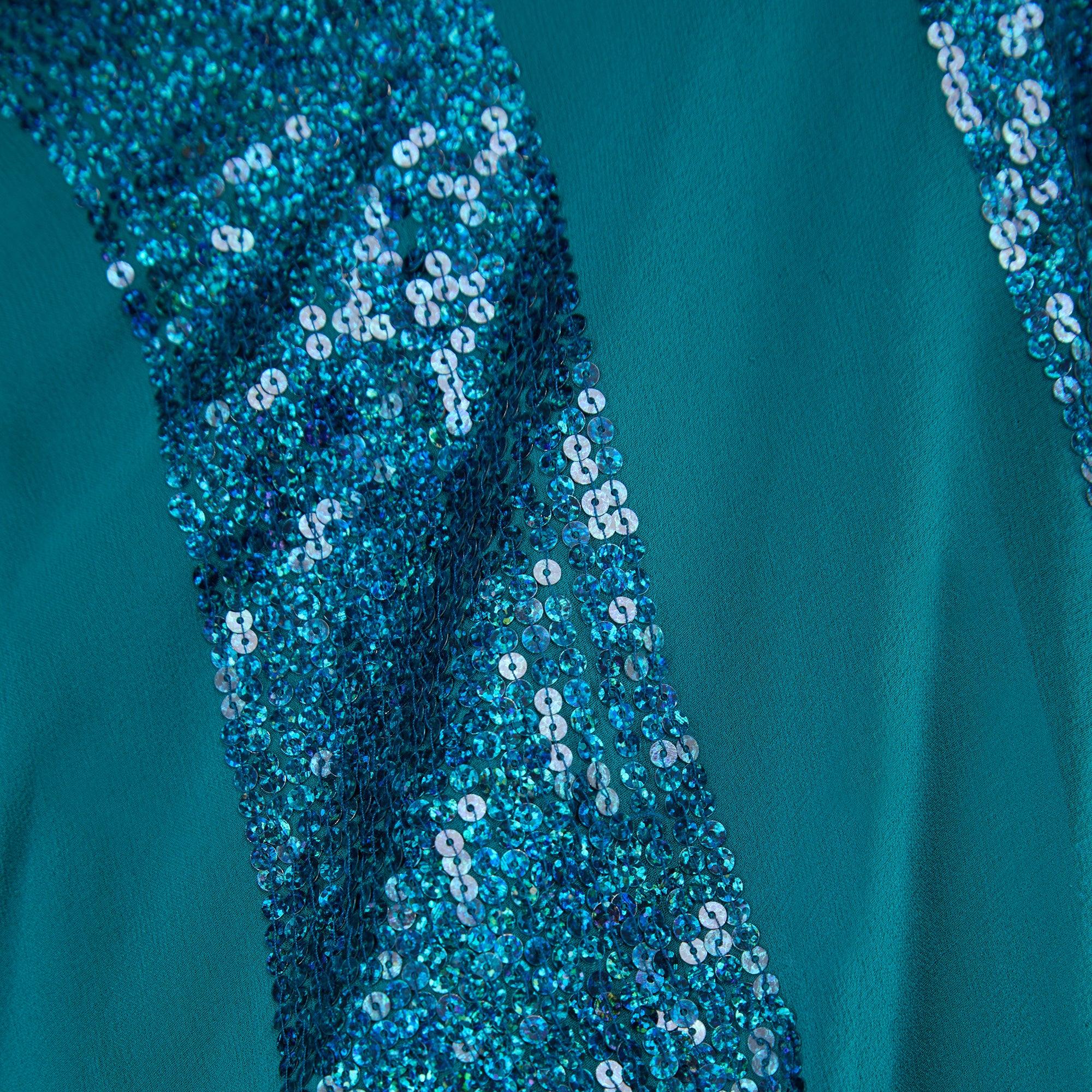 2007 Jenny Packham Vestido de lentejuelas en color verde azulado en Bueno estado para la venta en London, GB