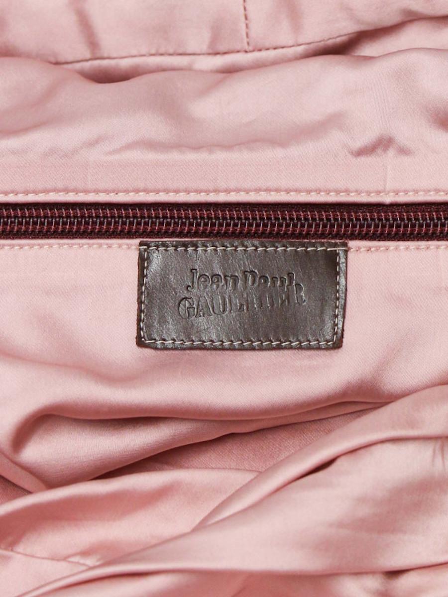 2007 JPG Jean Paul Gaultier Borsa in seta e raso ricamato in vendita 3