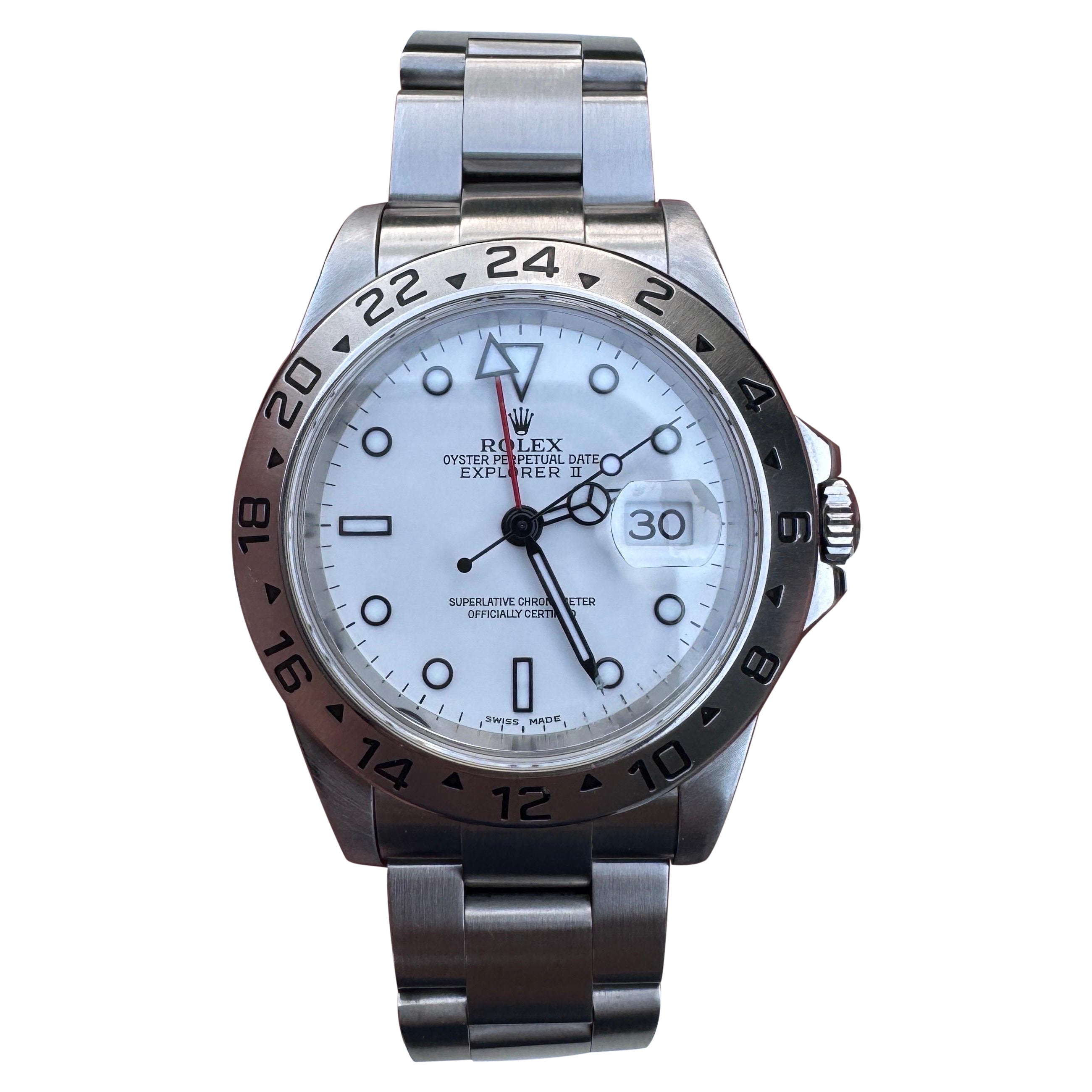 2007 (Serie K) Rolex Explorer II "Polar" 40mm Esfera Blanca Brazalete Oyster 16570
