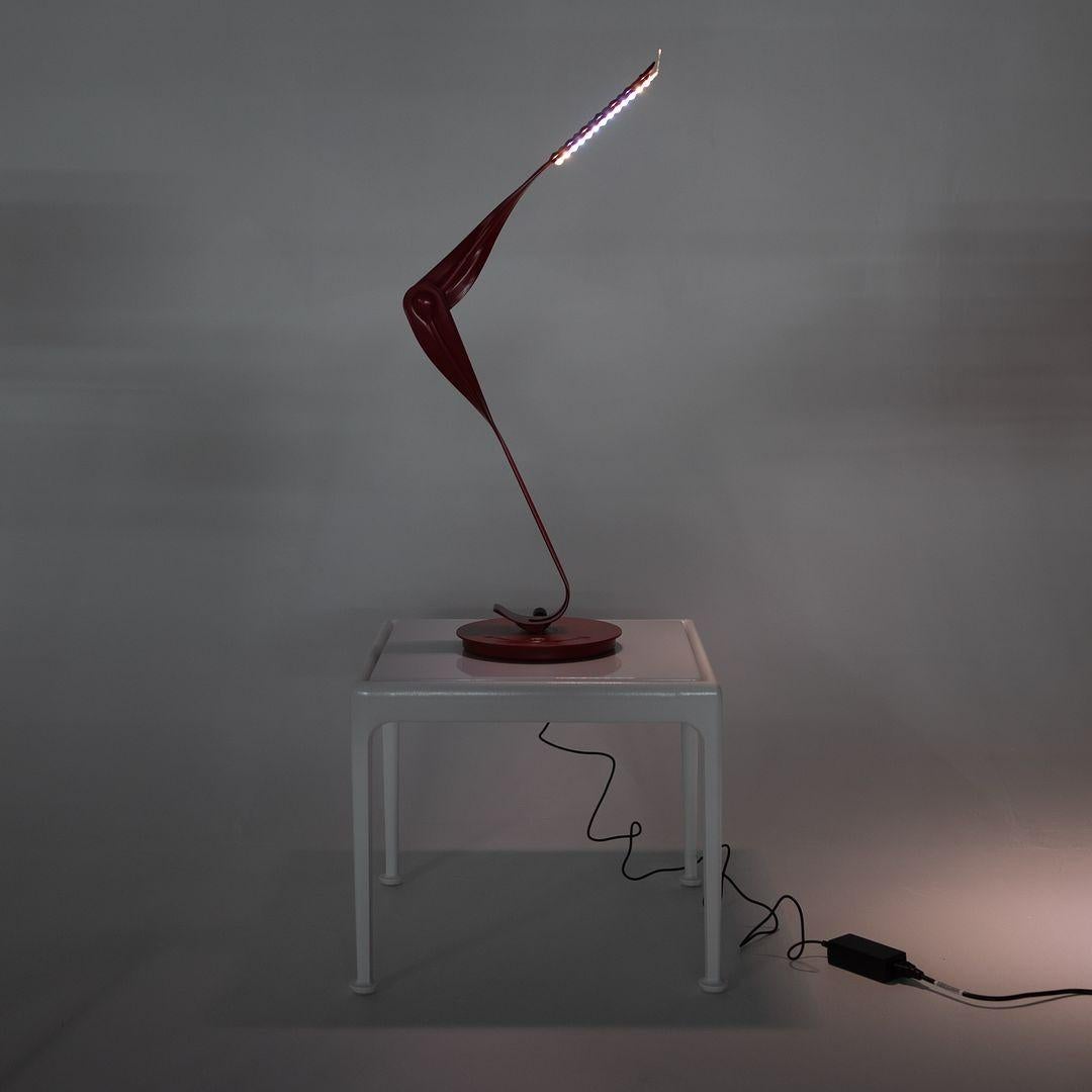 2007 Leaf Desk Lamp by Yves Behar for Herman Miller in Red 2x Available For Sale 1