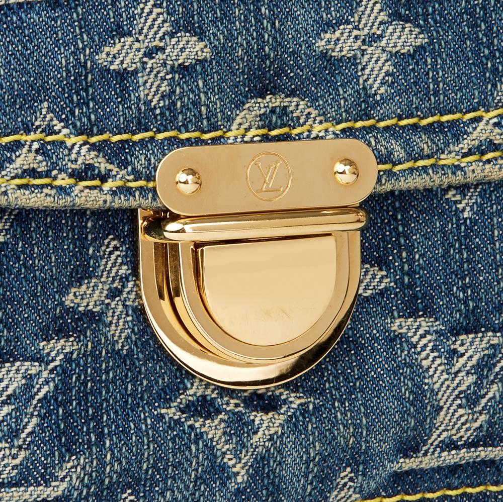 Gray 2007 Louis Vuitton Blue Monogram Denim Bum Bag