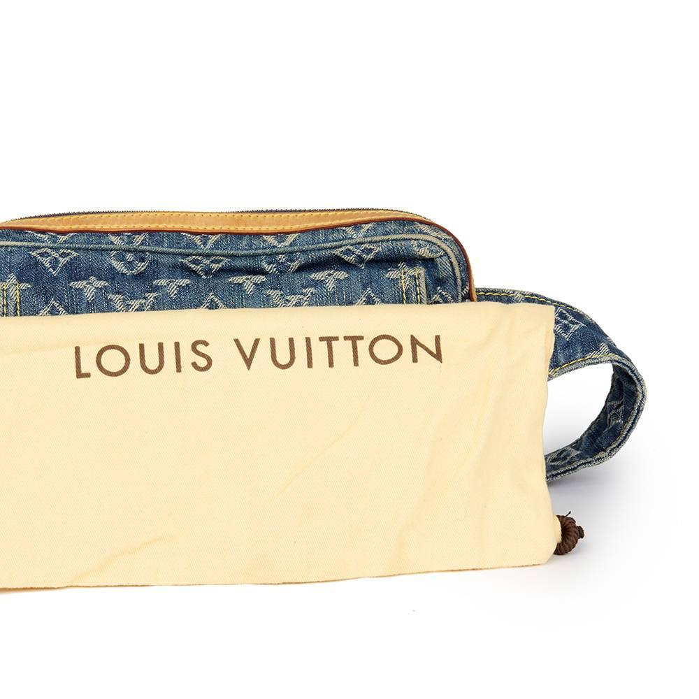2007 Louis Vuitton Blue Monogram Denim Bum Bag 2