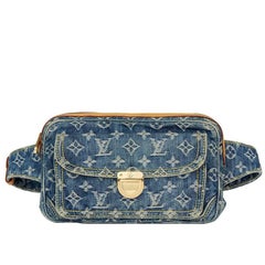 2007 Louis Vuitton Blue Monogram Denim Bum Bag