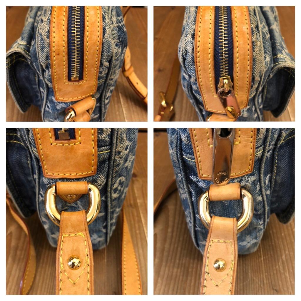 Brown 2007 LOUIS VUITTON Blue Monogram Denim Amazon Camera Crossbody Bag