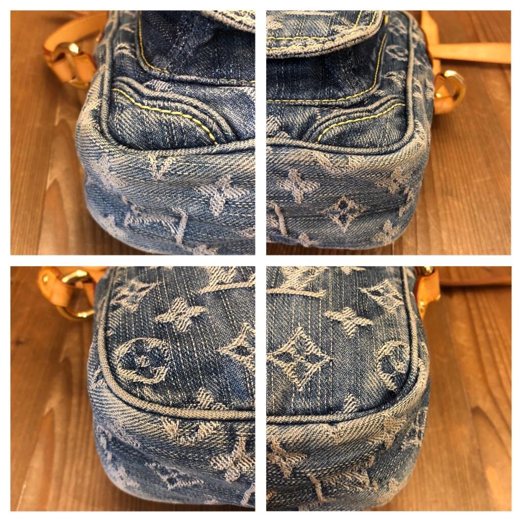 Women's or Men's 2007 LOUIS VUITTON Blue Monogram Denim Amazon Camera Crossbody Bag