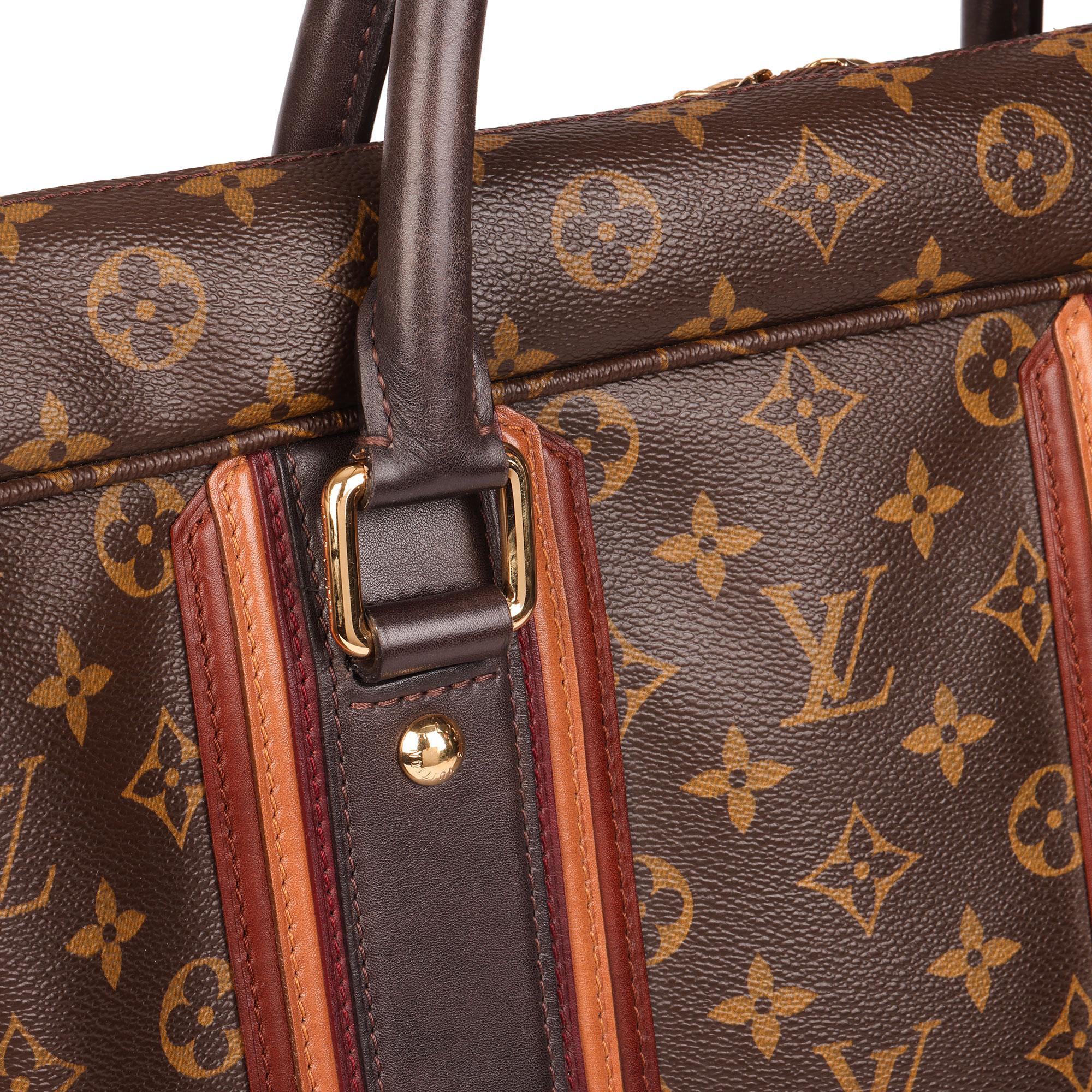 2007 Louis Vuitton Brown Monogram Canvas & Leather Geant Bequia Porte Document 2