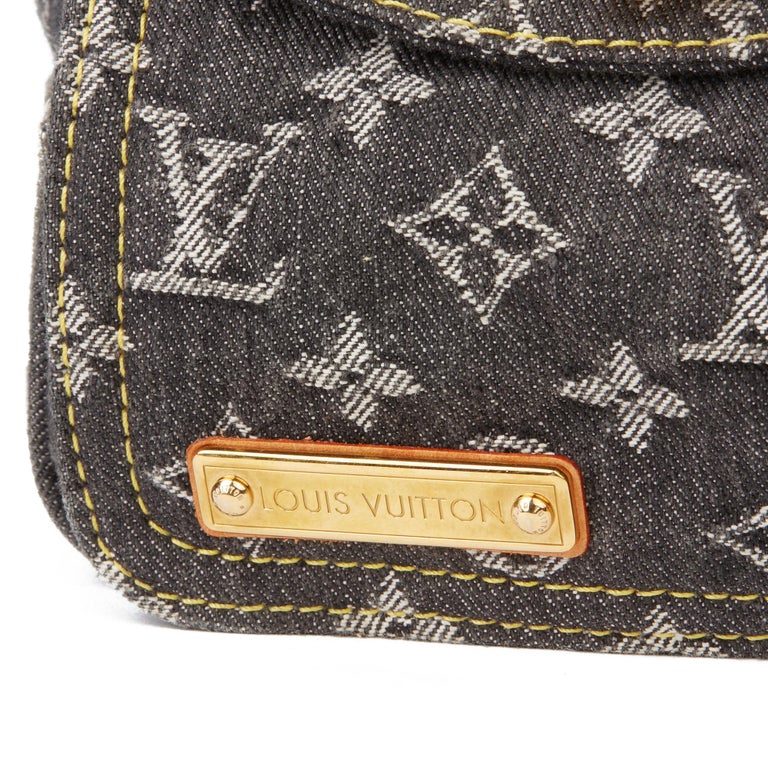 2007 Louis Vuitton Grey Monogram Denim Patchwork Speedy 30cm at 1stDibs