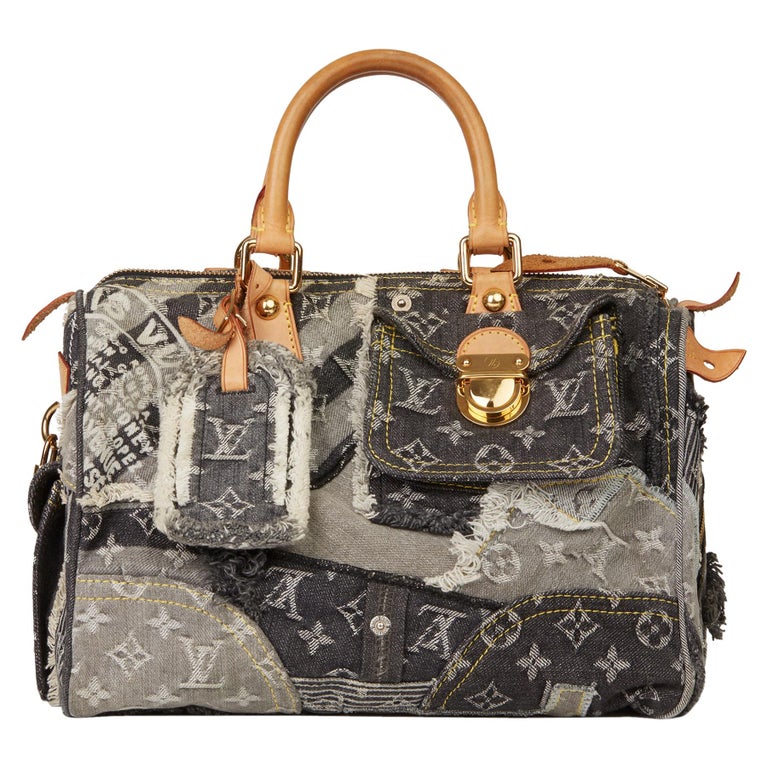 Louis Vuitton Monogram Patchwork Denim Pouchy - Grey Shoulder Bags,  Handbags - LOU769070
