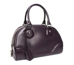 2007 Louis Vuitton Purple Leather Bowling Montaigne Bag