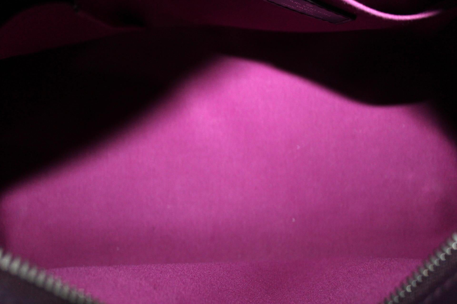 2007 Louis Vuitton Purple Leather Bowling Montaigne Bag 3
