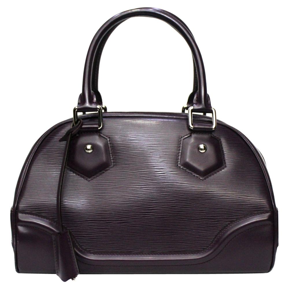 2007 Louis Vuitton Purple Leather Bowling Montaigne Bag