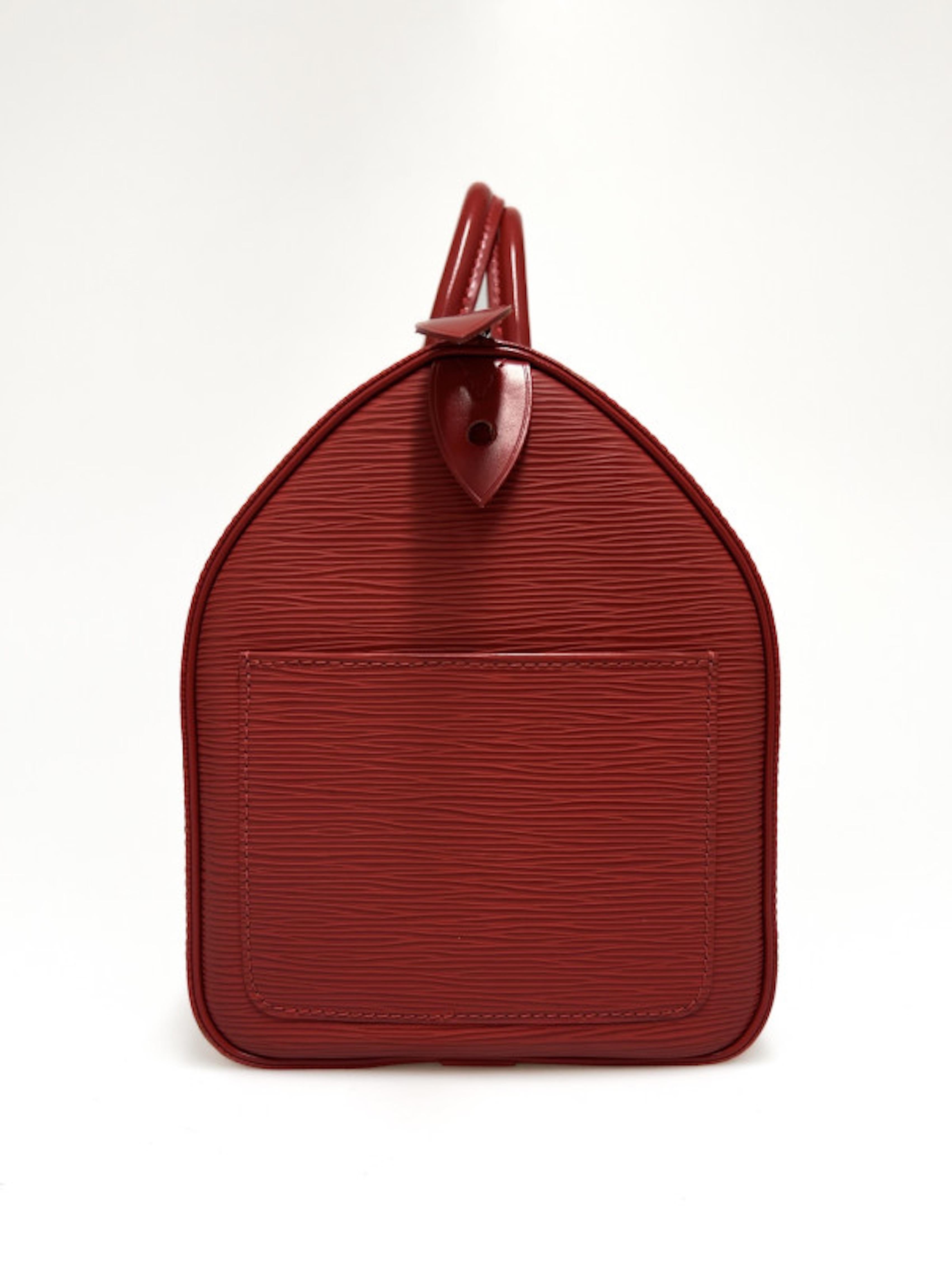 Rosso 2007 Louis Vuitton Speedy 35 in pelle Epi rossa in vendita