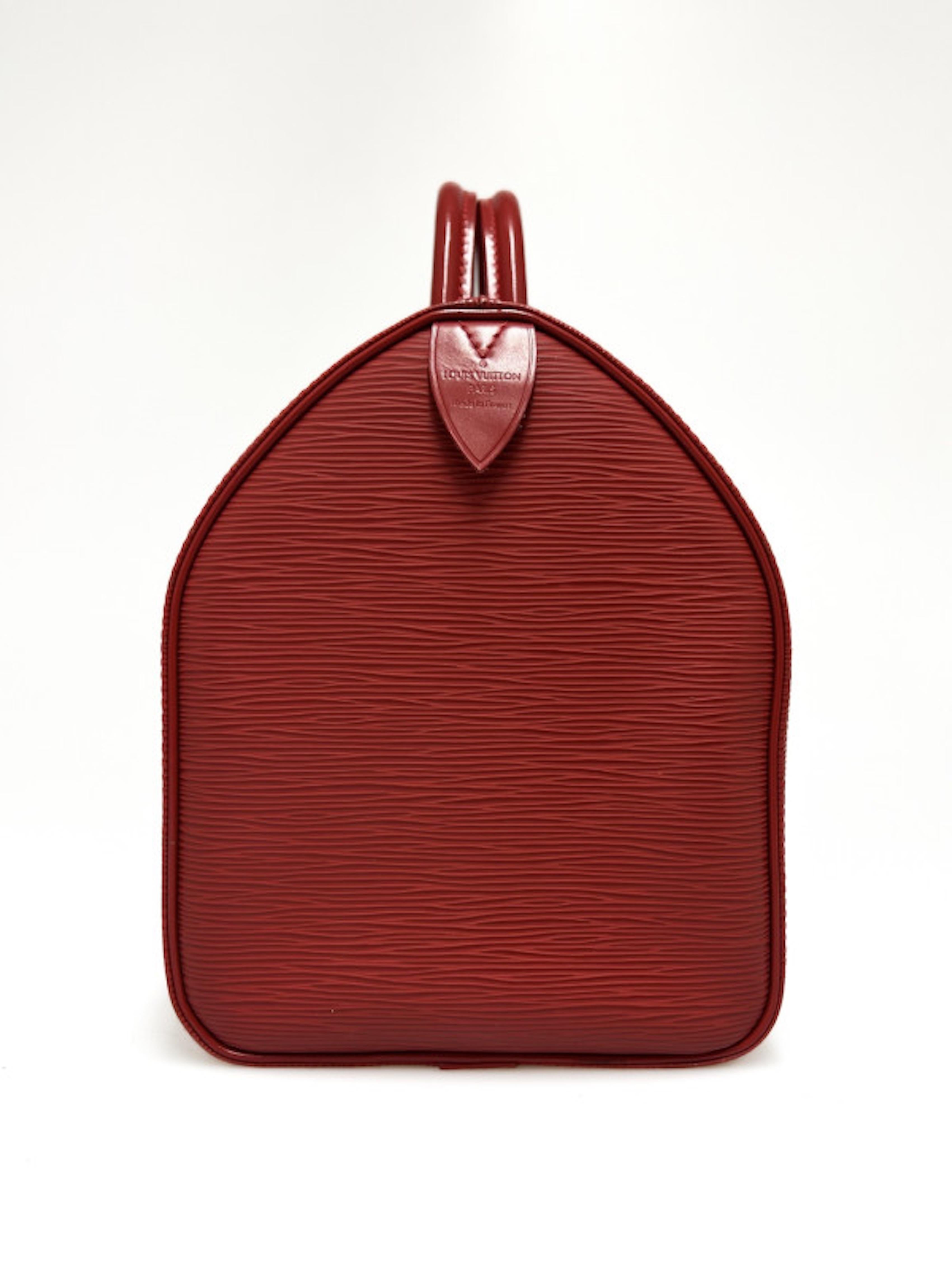 2007 Louis Vuitton Speedy 35 in pelle Epi rossa In condizioni ottime in vendita a Paris, FR