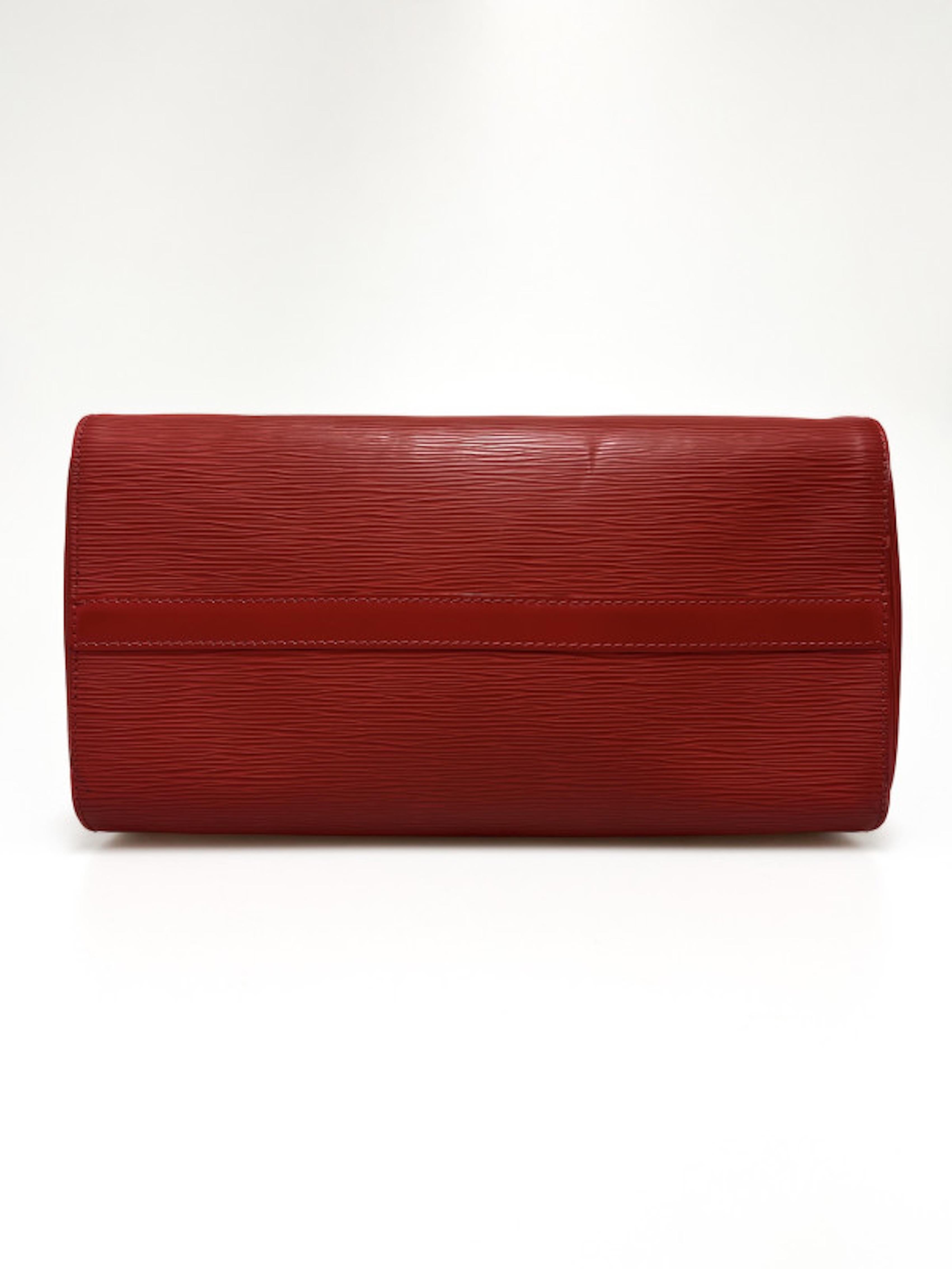 da uomo o donna 2007 Louis Vuitton Speedy 35 in pelle Epi rossa in vendita
