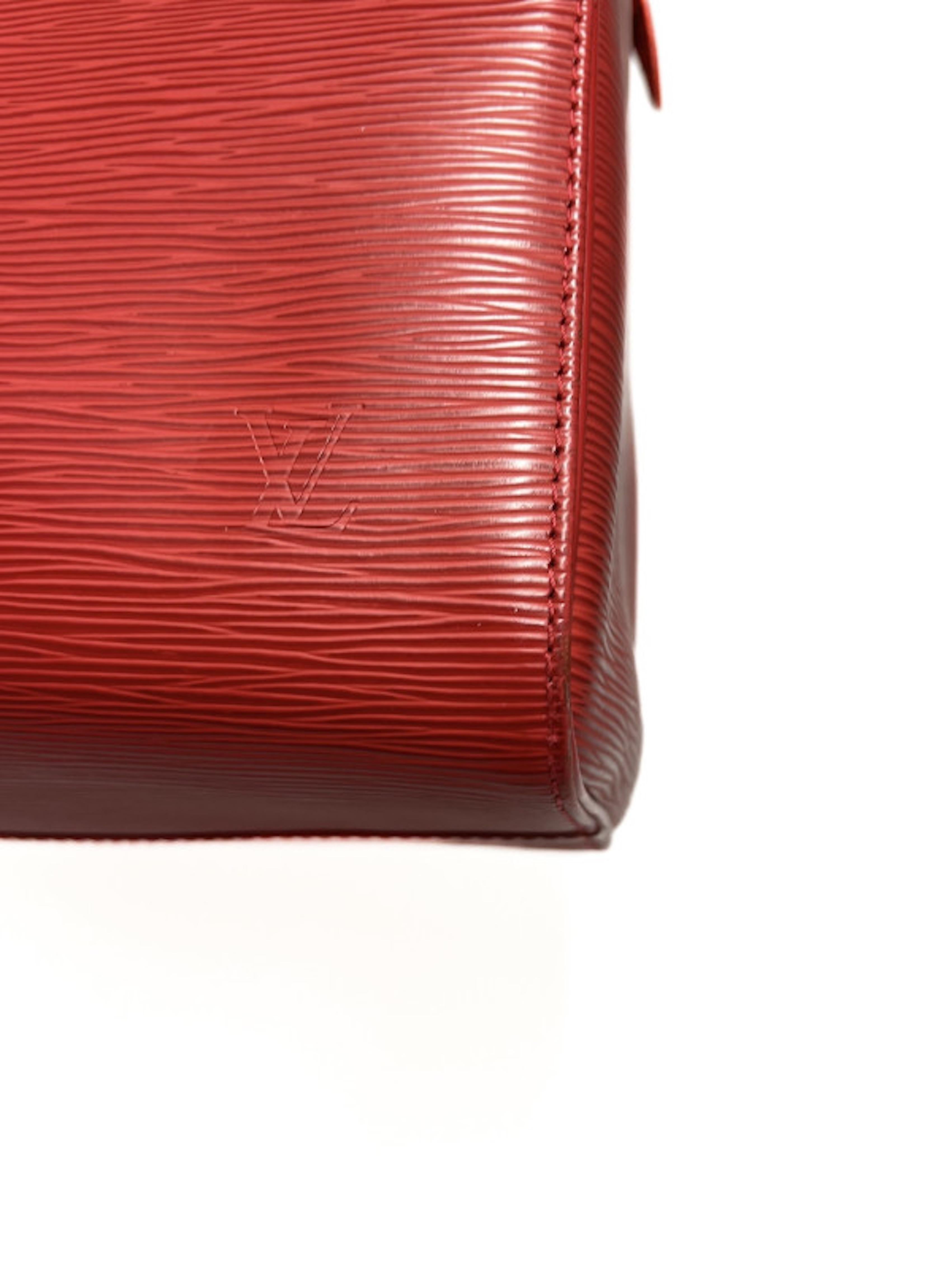 2007 Louis Vuitton Speedy 35 in pelle Epi rossa in vendita 1