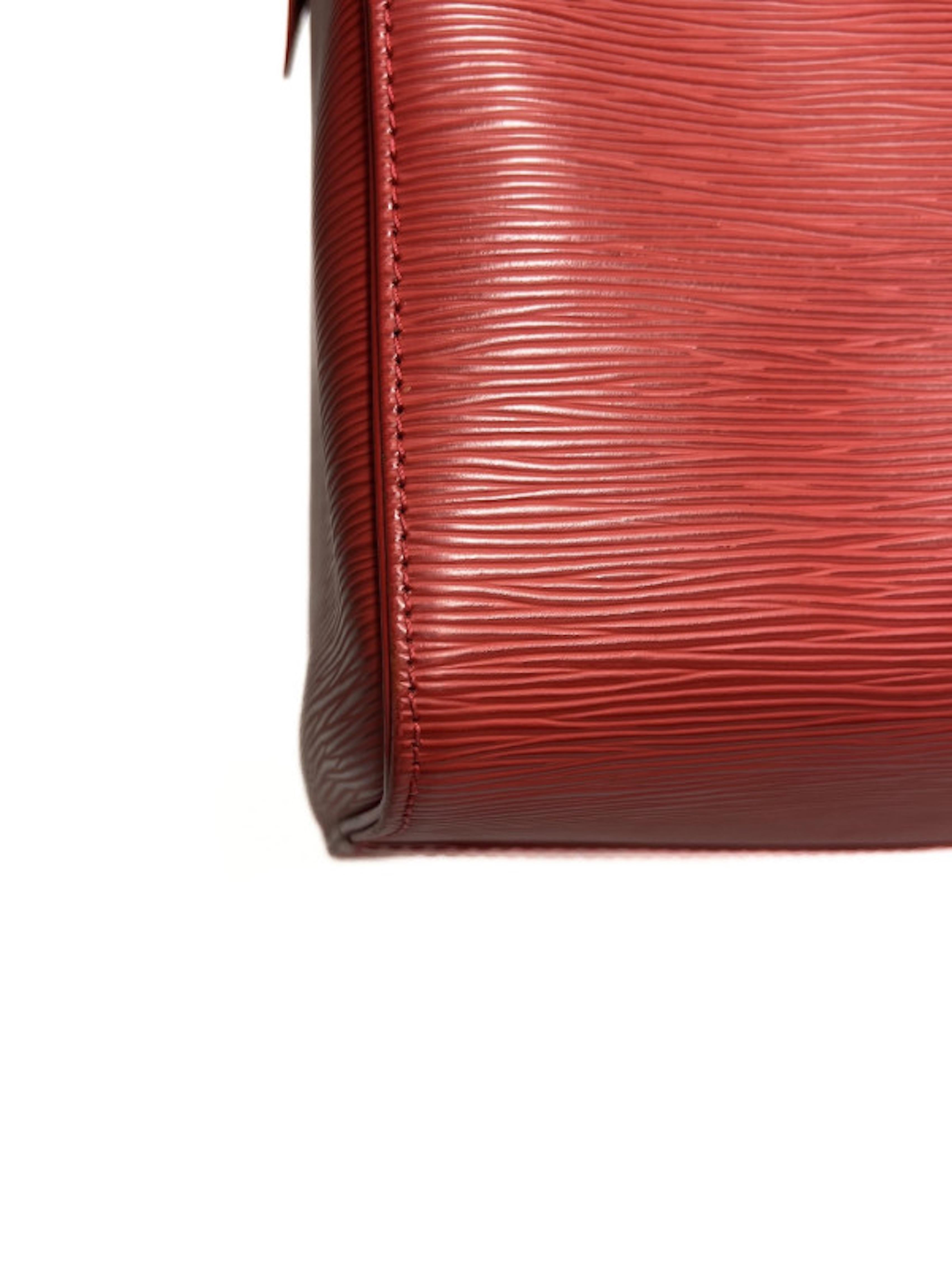 2007 Louis Vuitton Speedy 35 in pelle Epi rossa in vendita 3