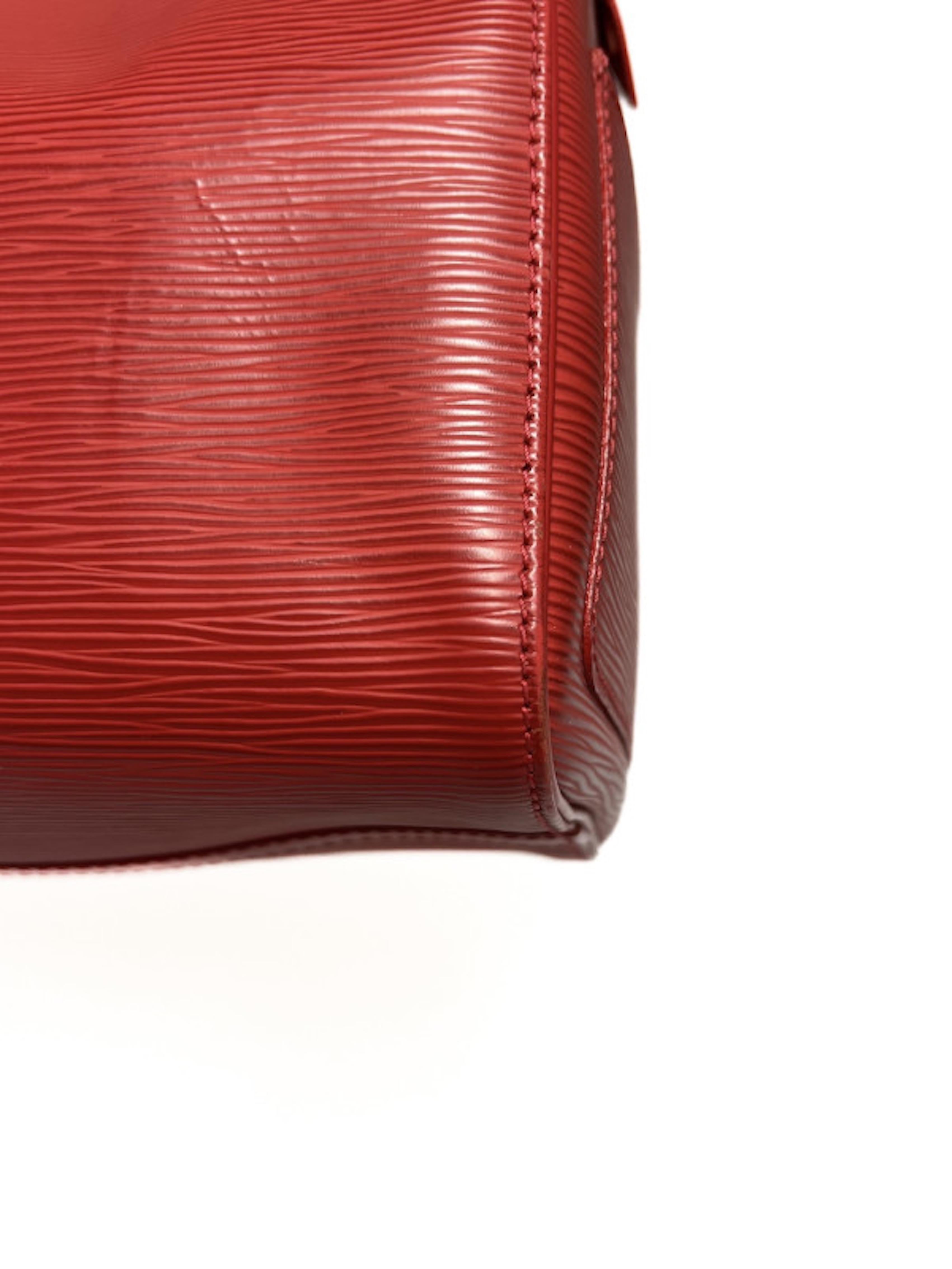 2007 Louis Vuitton Speedy 35 in pelle Epi rossa in vendita 4