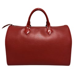 2007 Louis Vuitton Speedy 35 red Epi leather