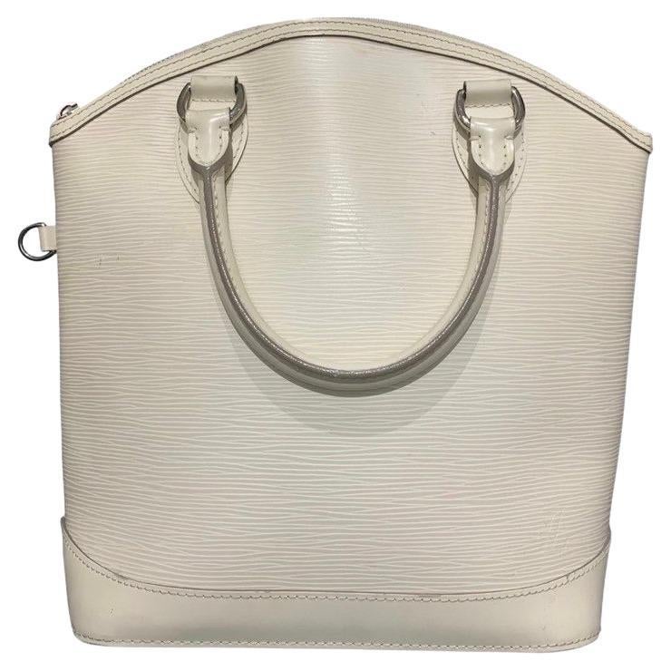 2007 Louis Vuitton White Epi Leather Lockit PM Top Handle Bag