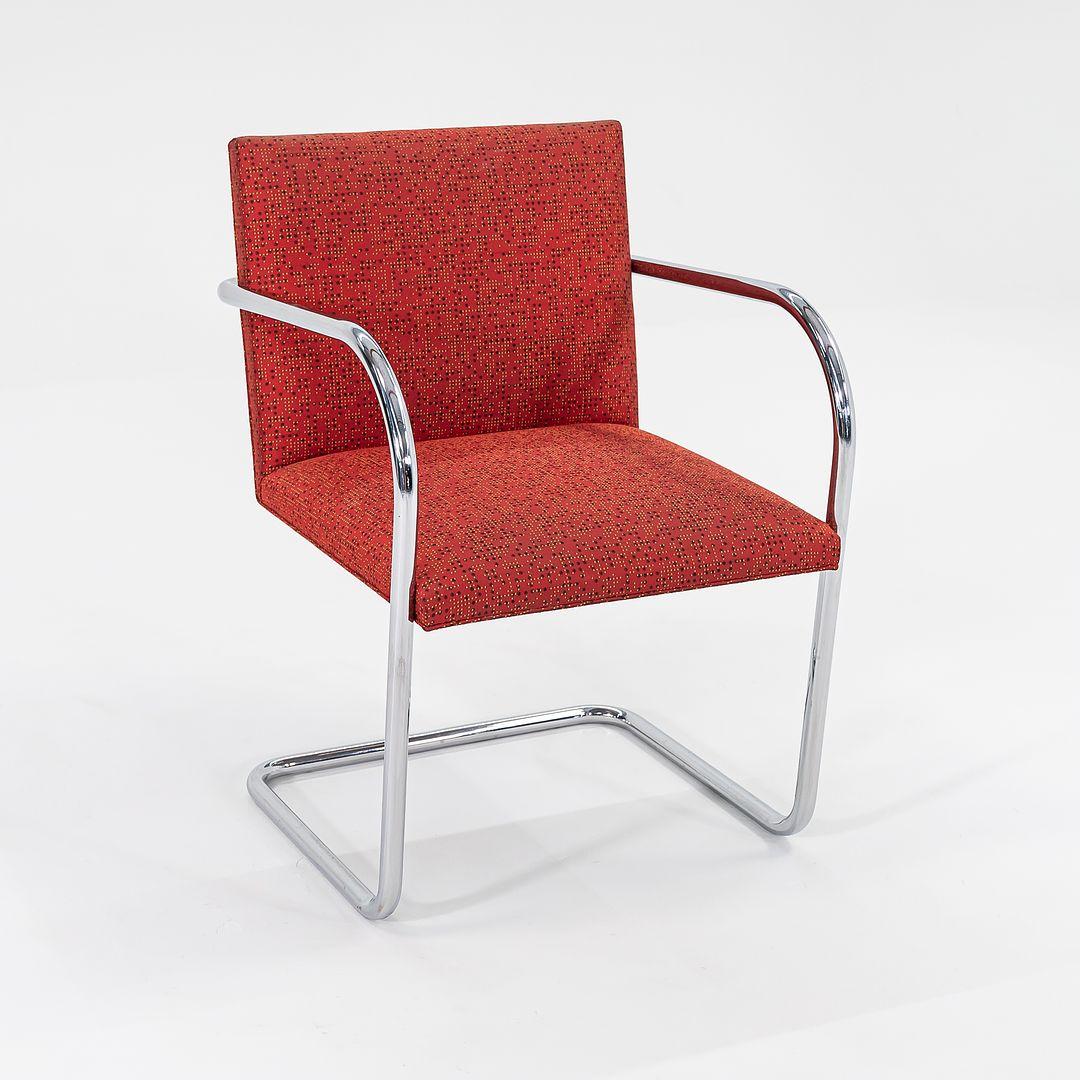2007 Mies van der Rohe für Knoll Brünner Rohrstühle mit gemustertem Stoff im Angebot 2