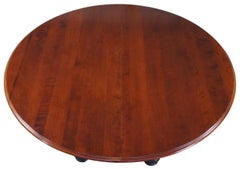 2007 Nichols & Stone Round Antiguan Maple Pedestal Extending Dining Table