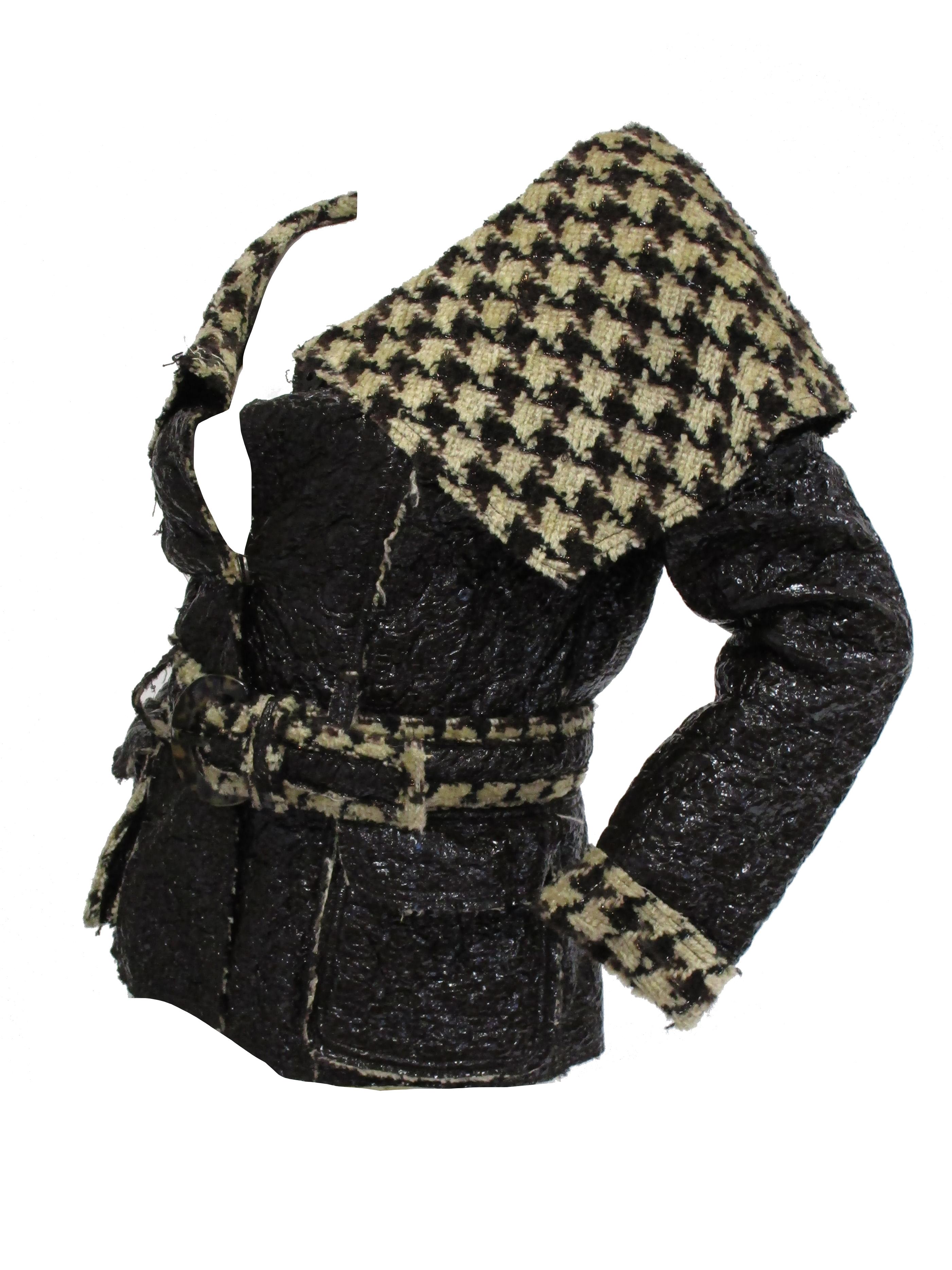 Women's 2007 Oscar De La Renta Houndstooth Jacket For Sale