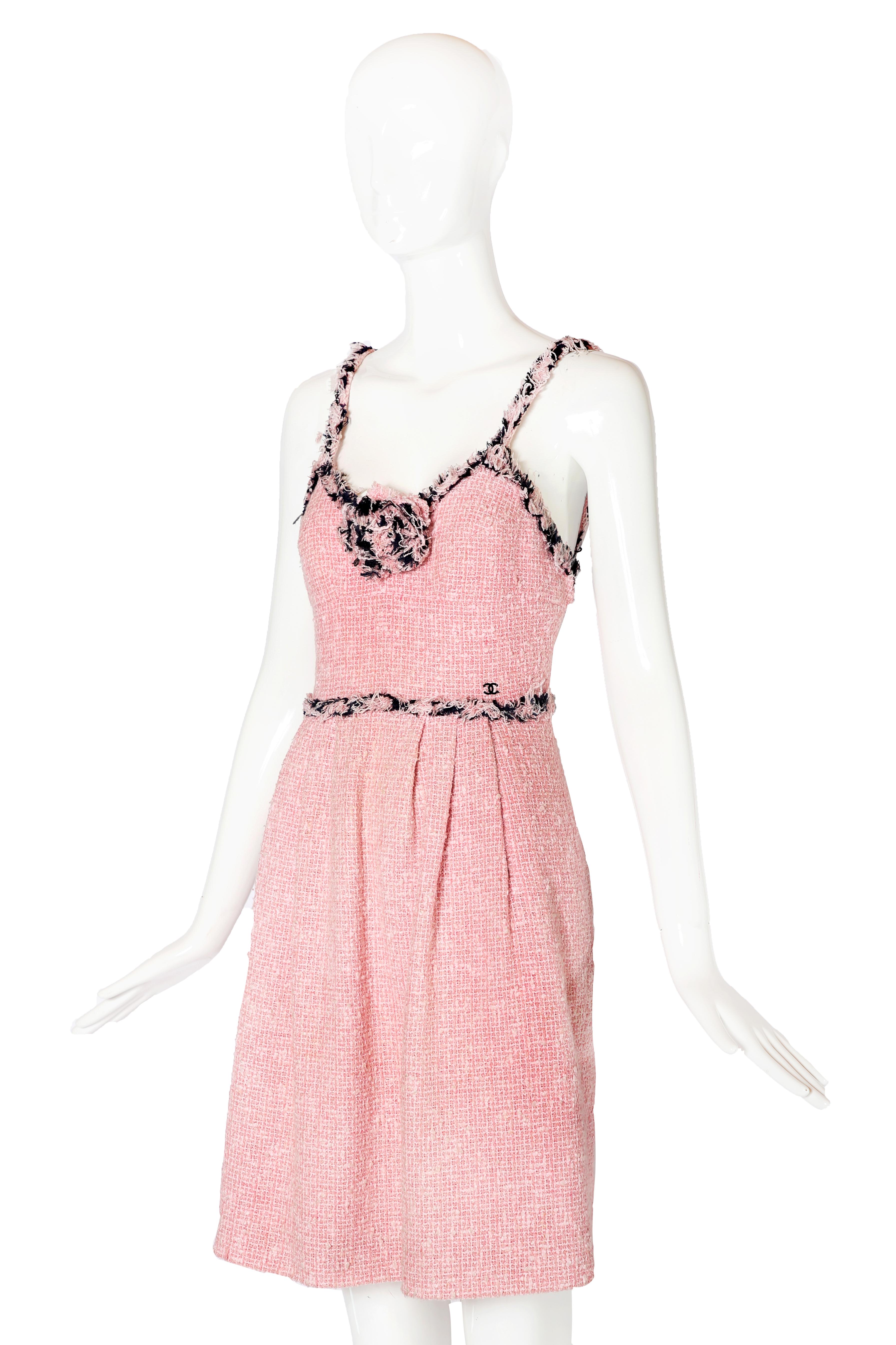 chanel pink mini dress