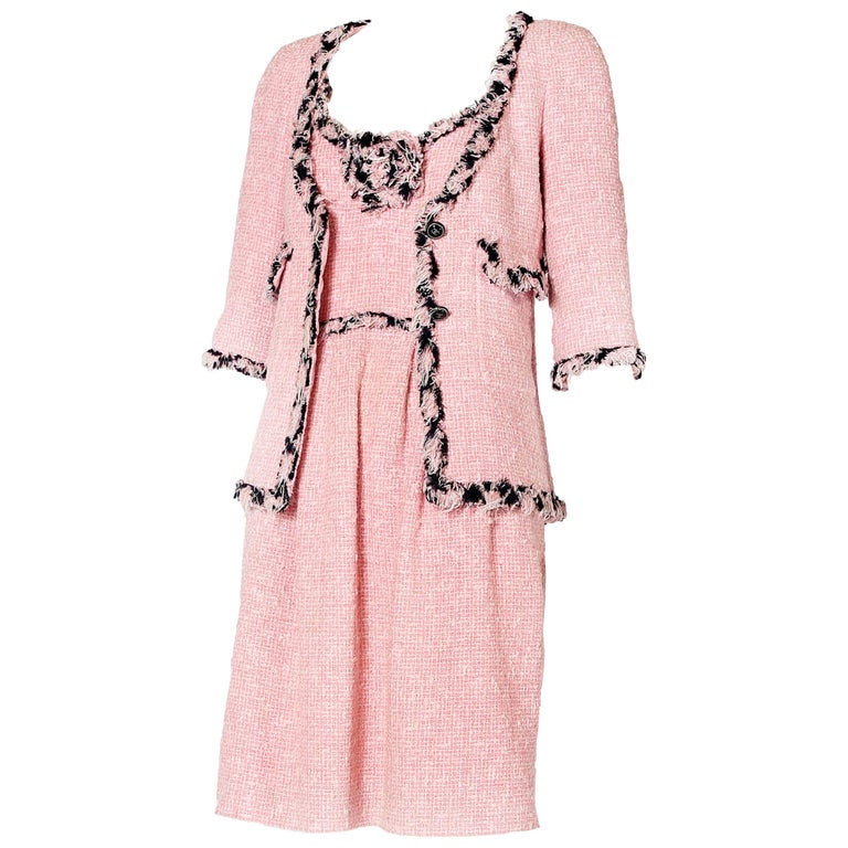 Chanel 2000s Pink Knit Tank Dress · INTO