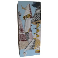 2007 Pedro Friedberg Art Mexican Modernist Silk Screened Wood Tequila Box
