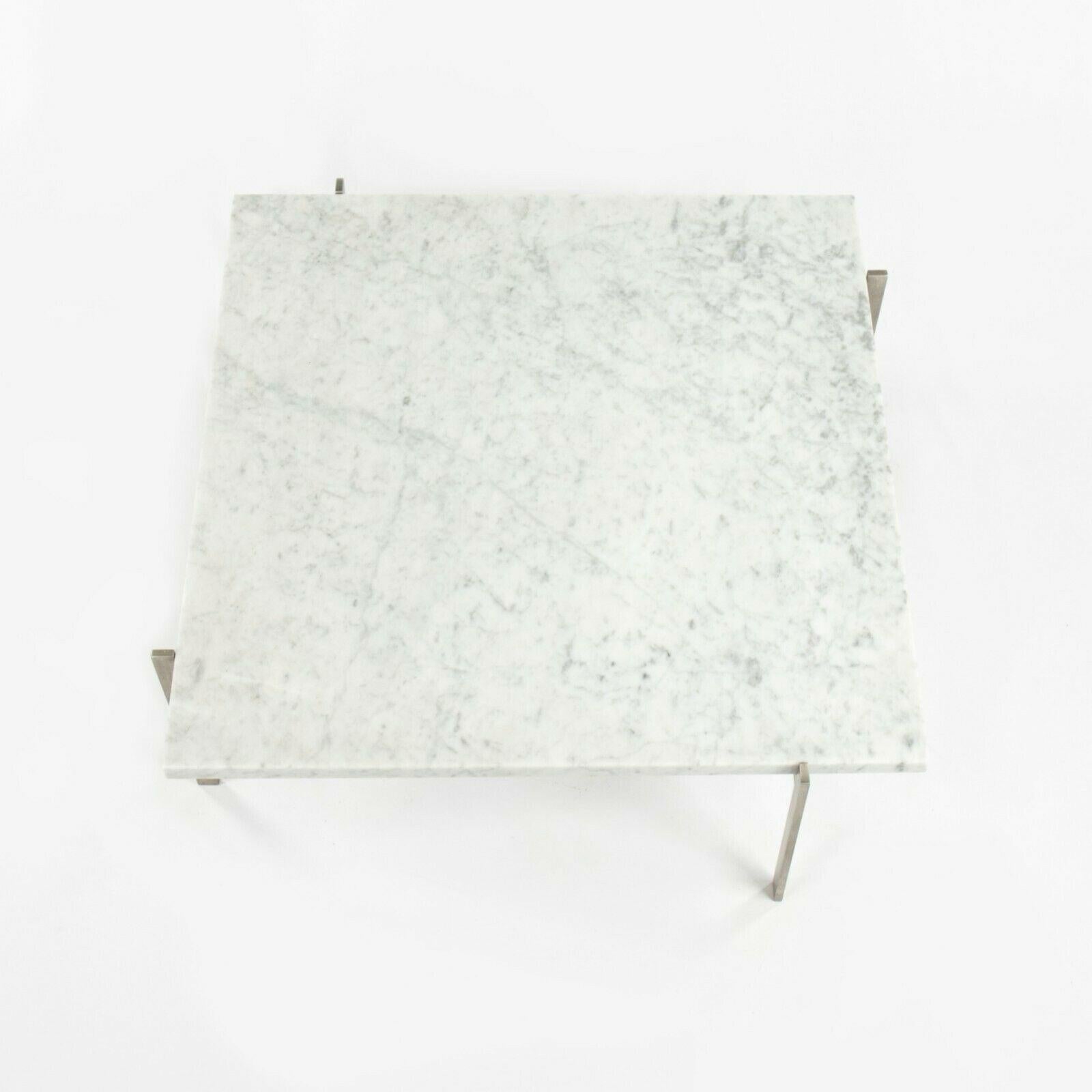 Acier inoxydable Table basse PK61 en acier inoxydable et marbre Poul Kjaerholm pour Fritz Hansen, 2007 en vente