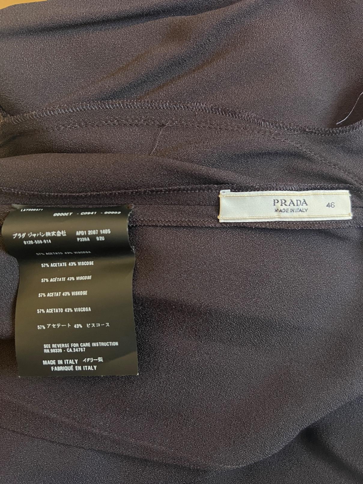 Women's 2007 Prada 1940s Style Plum Crepe Dress For Sale